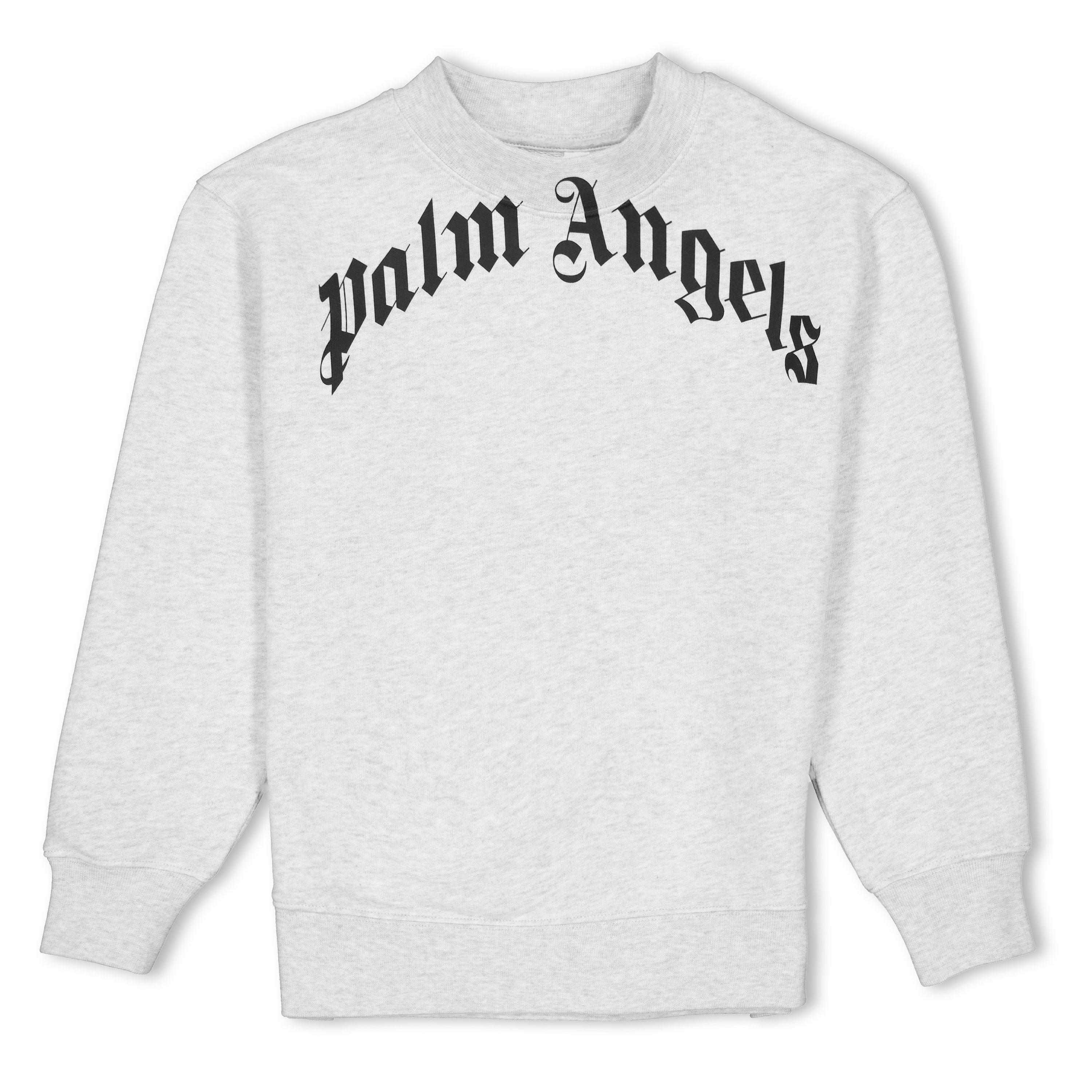 Palm Angels Palm Arch Lgo Crew Jn61 - Grey - Size 12Y