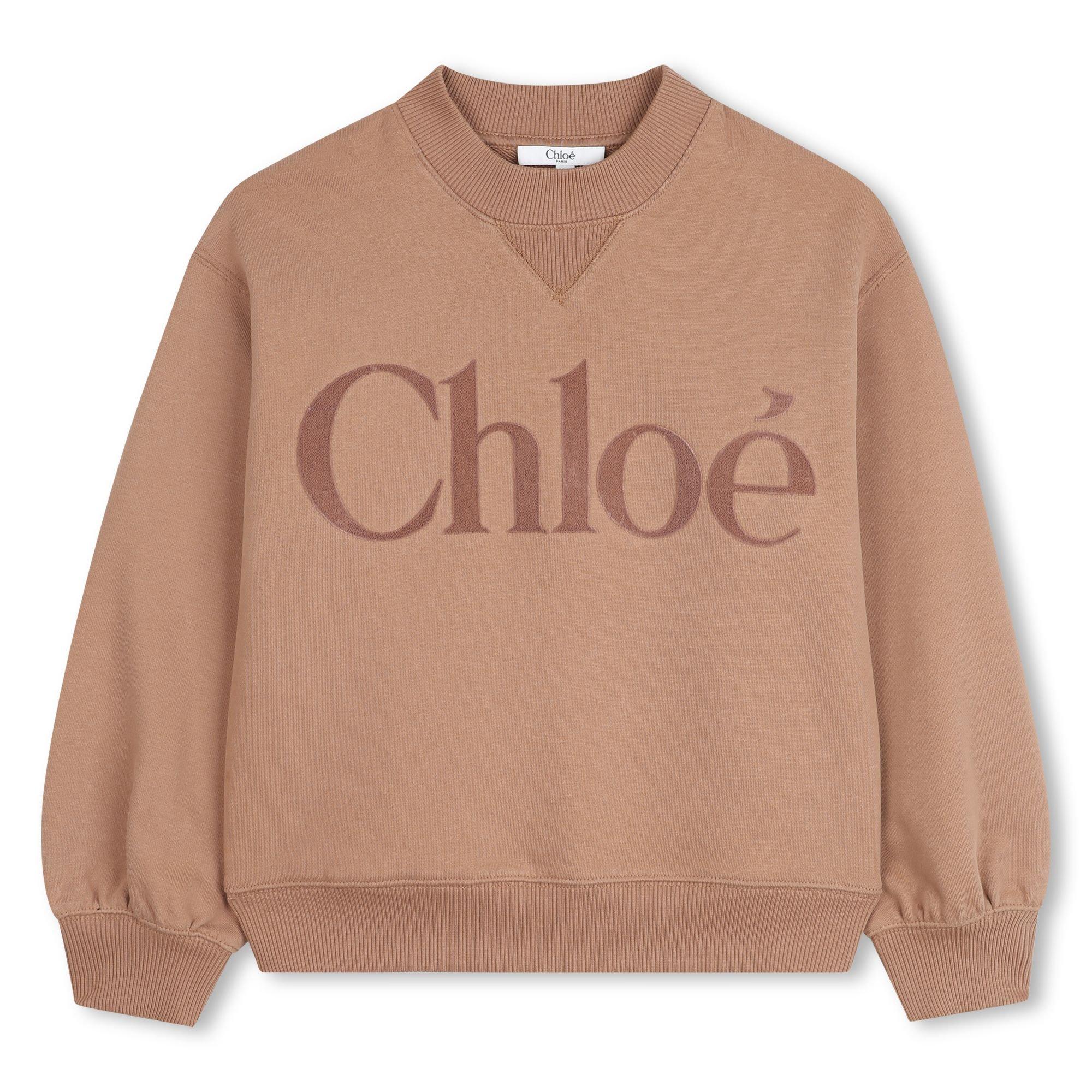 Taupe - Chloe - Kids' Logo Sweatshirt - 1
