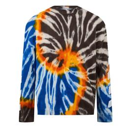 Off White Diag Tie Dye Sweater