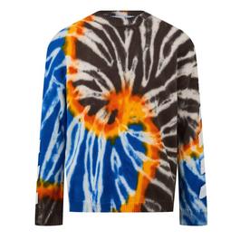 Off White Men's Tie Dye Sweater, All-over Multicoloured