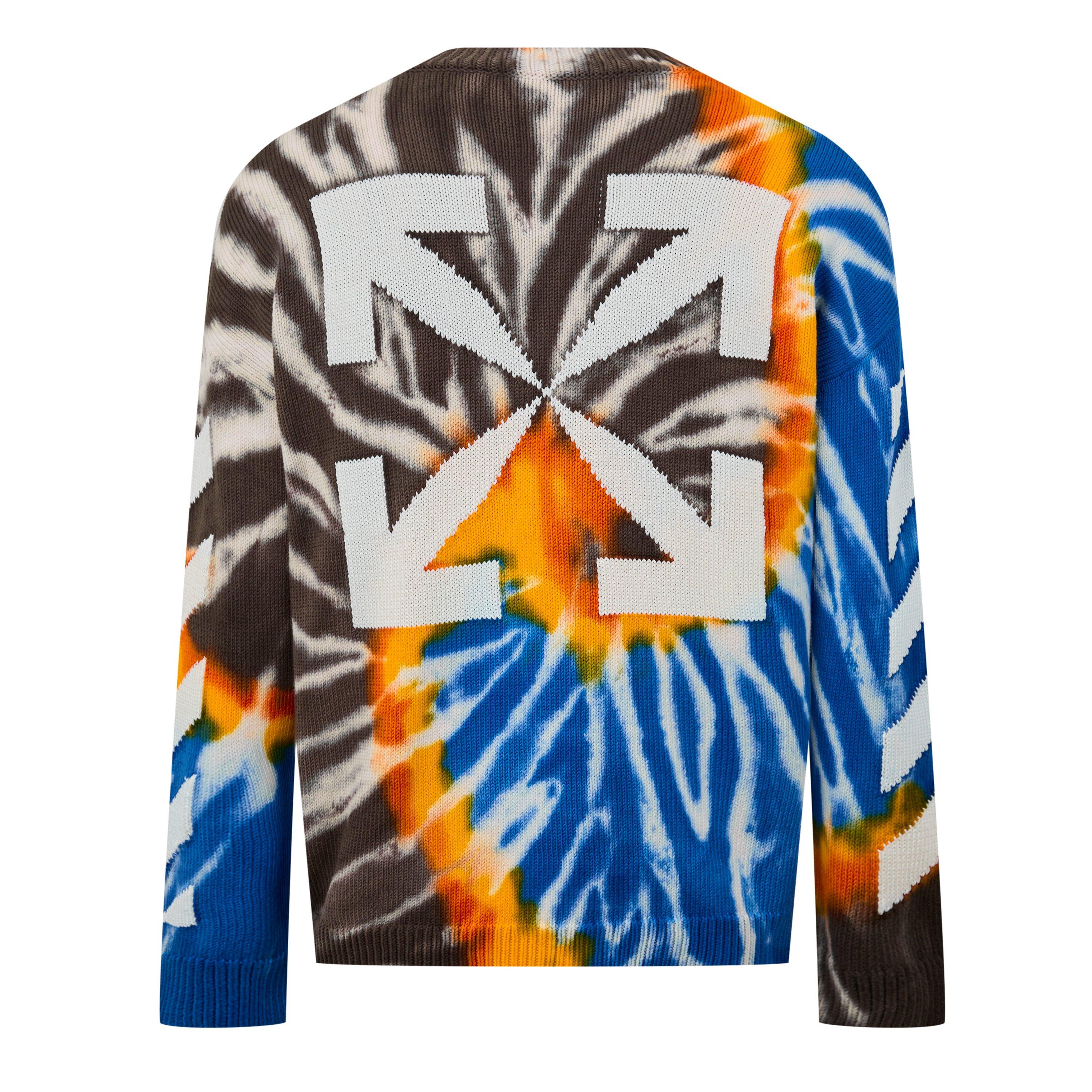Black White - Off White - Men's Tie Dye Sweater, All-over Multicoloured - 2