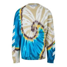 Off White Diag Tie Dye Sweater