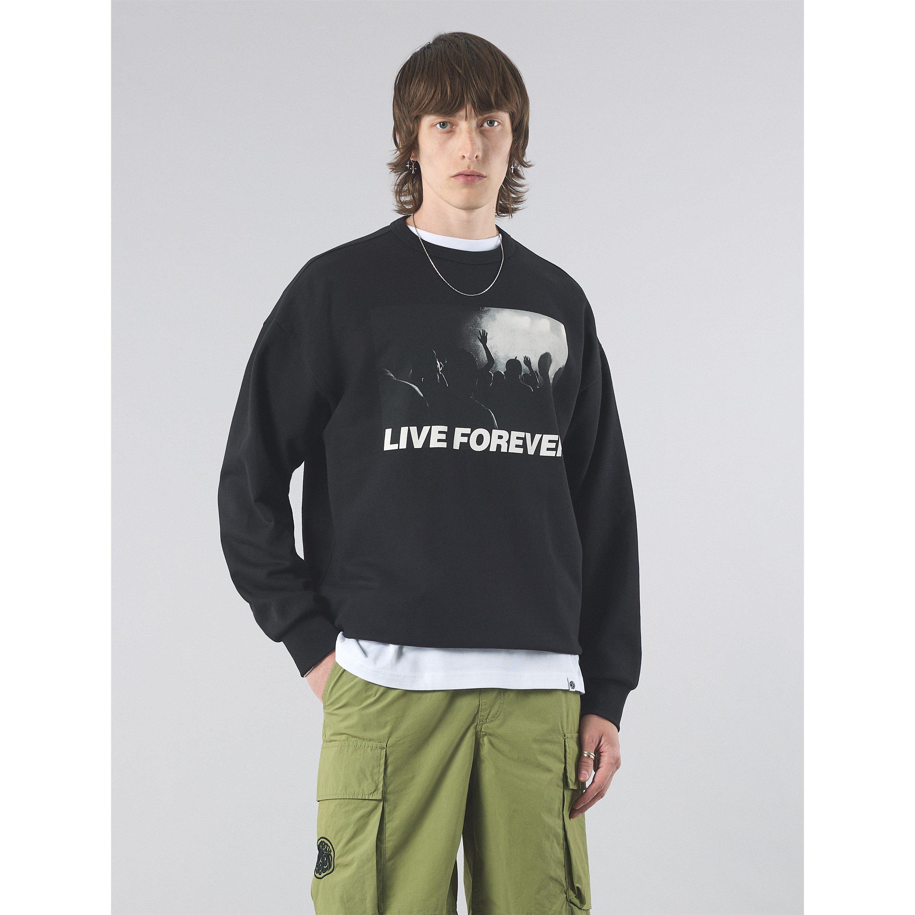 Crna - Pretty Green - Men's PG Live Forever Crew Sweatshirt - 2