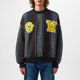 Off White Ow Baja Chunky Crew Knit Sweater