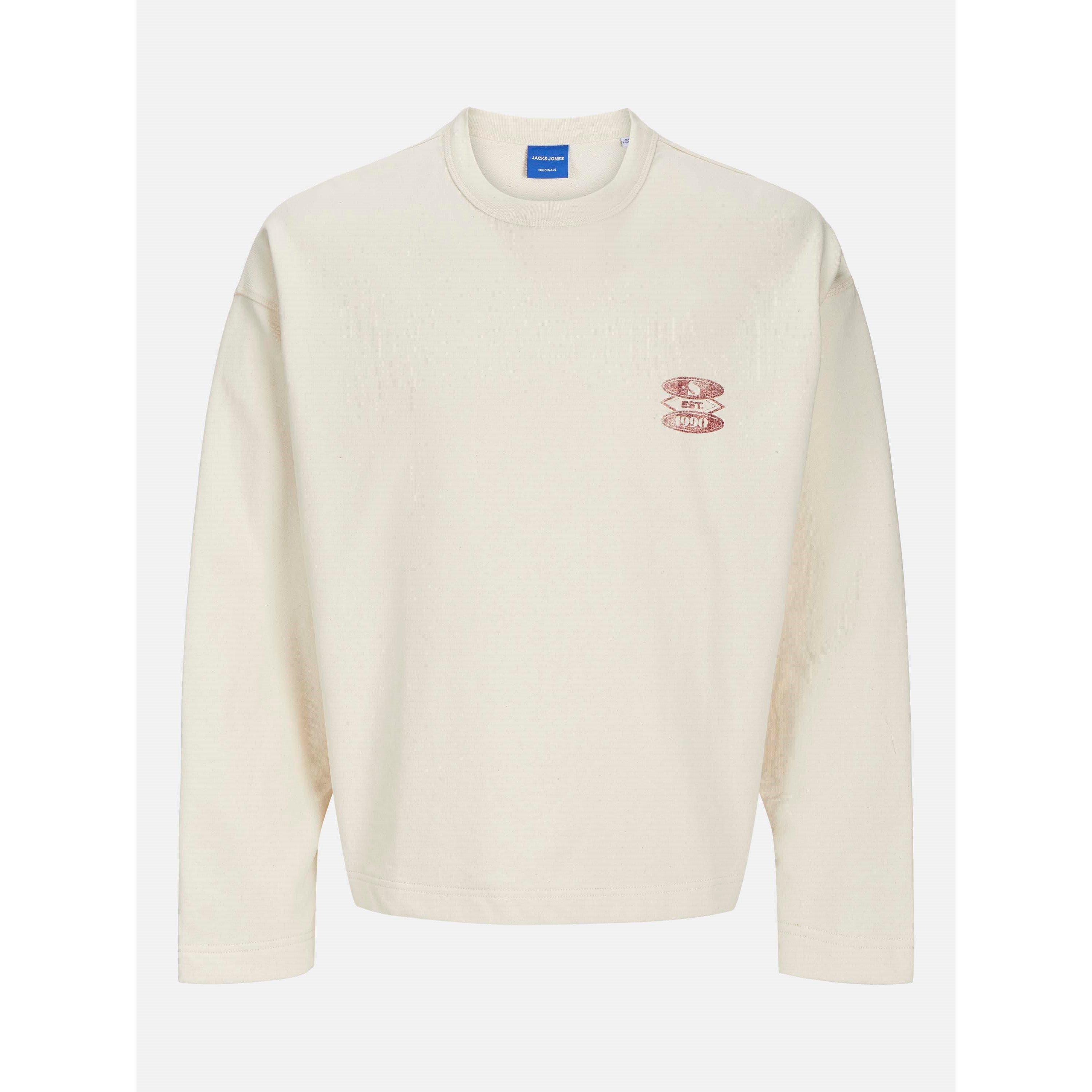 Ecru - Jack and Jones - Jack Back Sweat Crw Sn99 - 1
