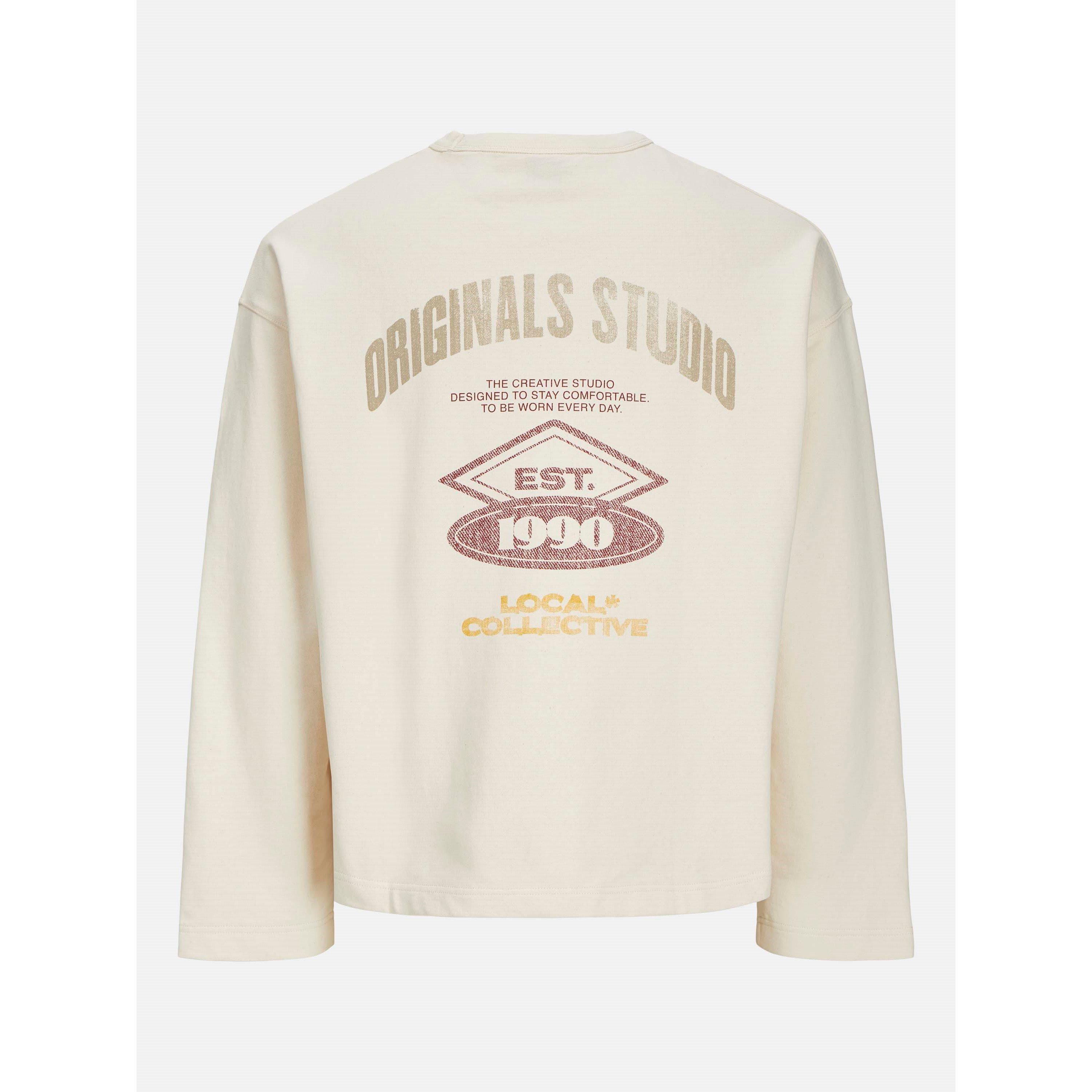 Ecru - Jack and Jones - Jack Back Sweat Crw Sn99 - 2