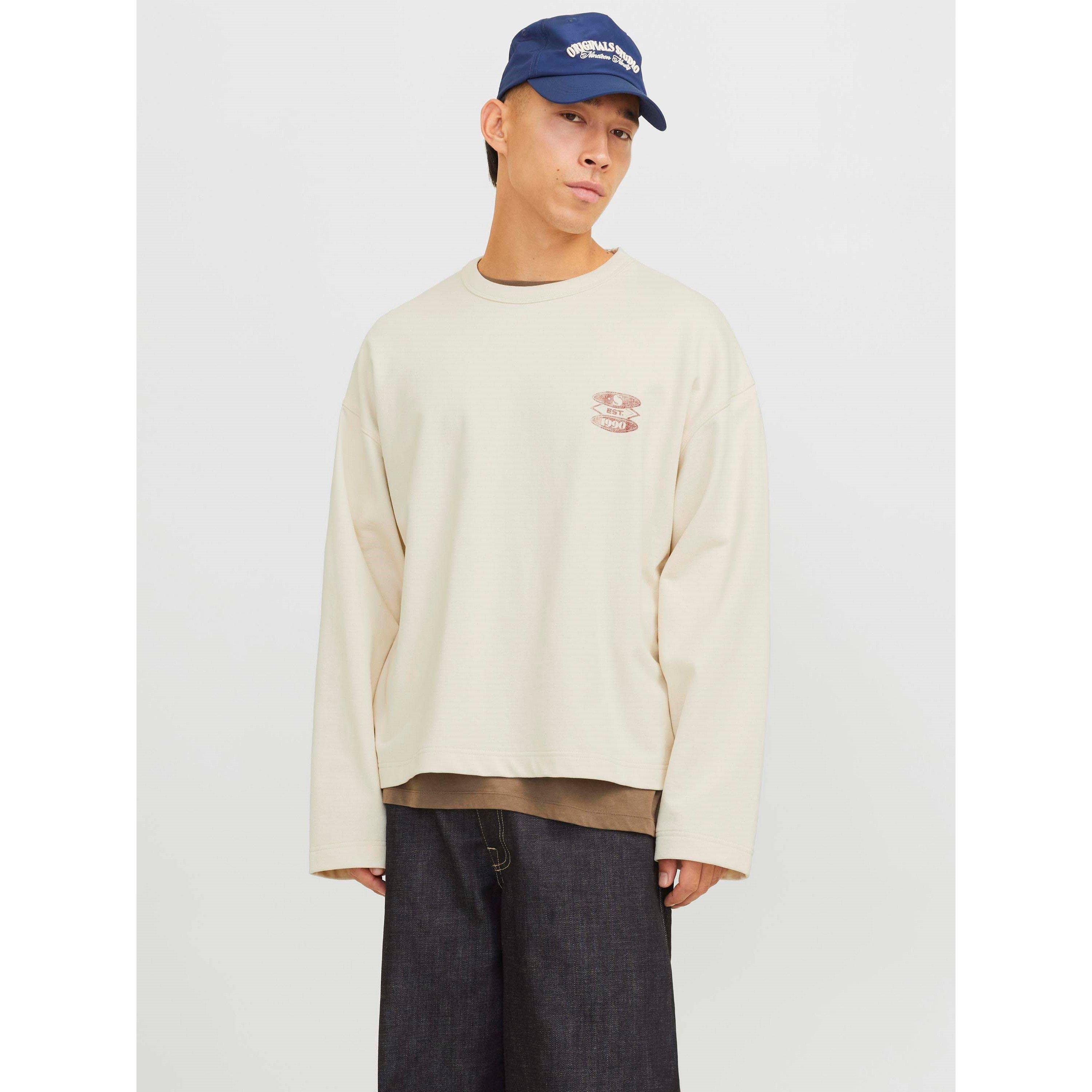 Ecru - Jack and Jones - Jack Back Sweat Crw Sn99 - 3