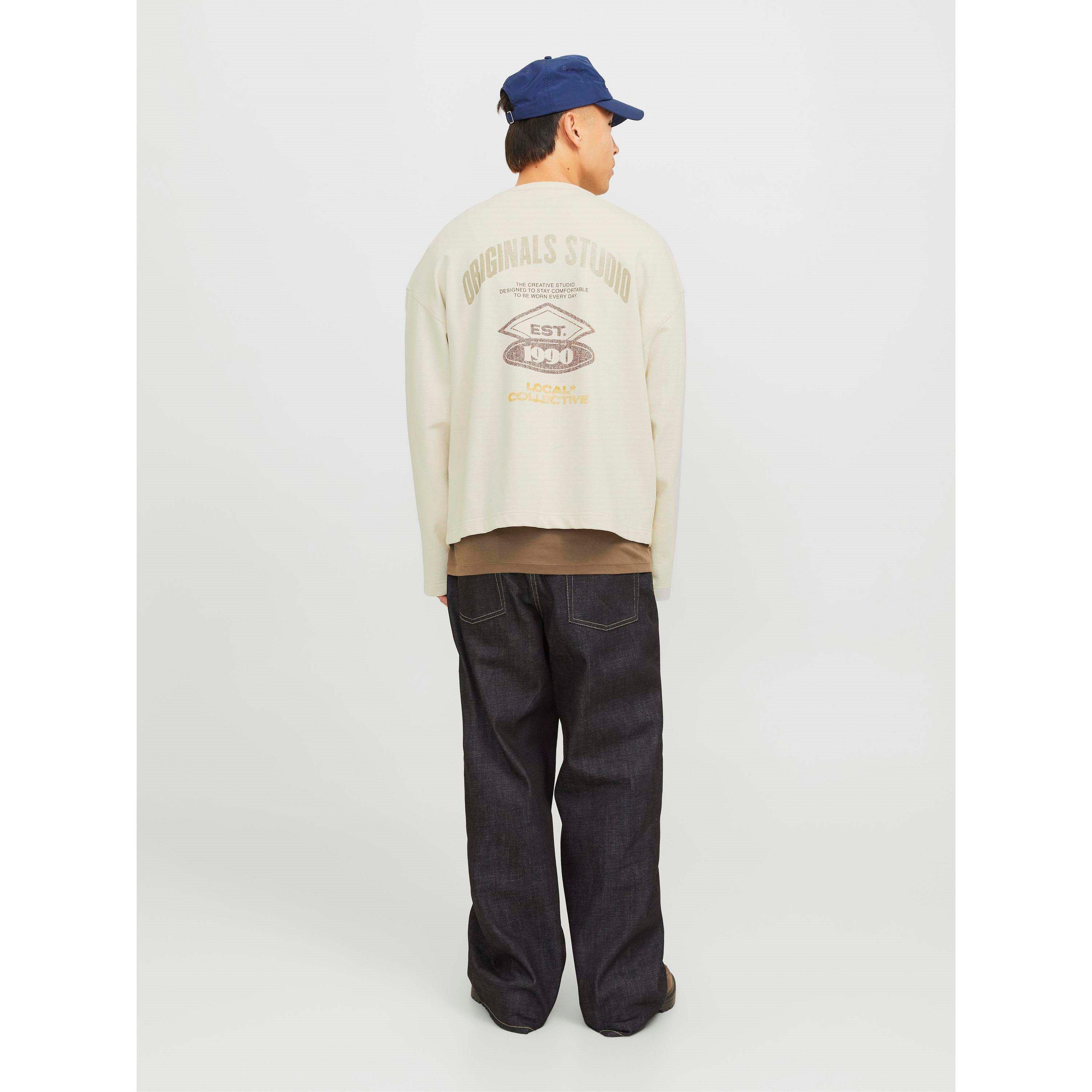 Ecru - Jack and Jones - Jack Back Sweat Crw Sn99 - 4