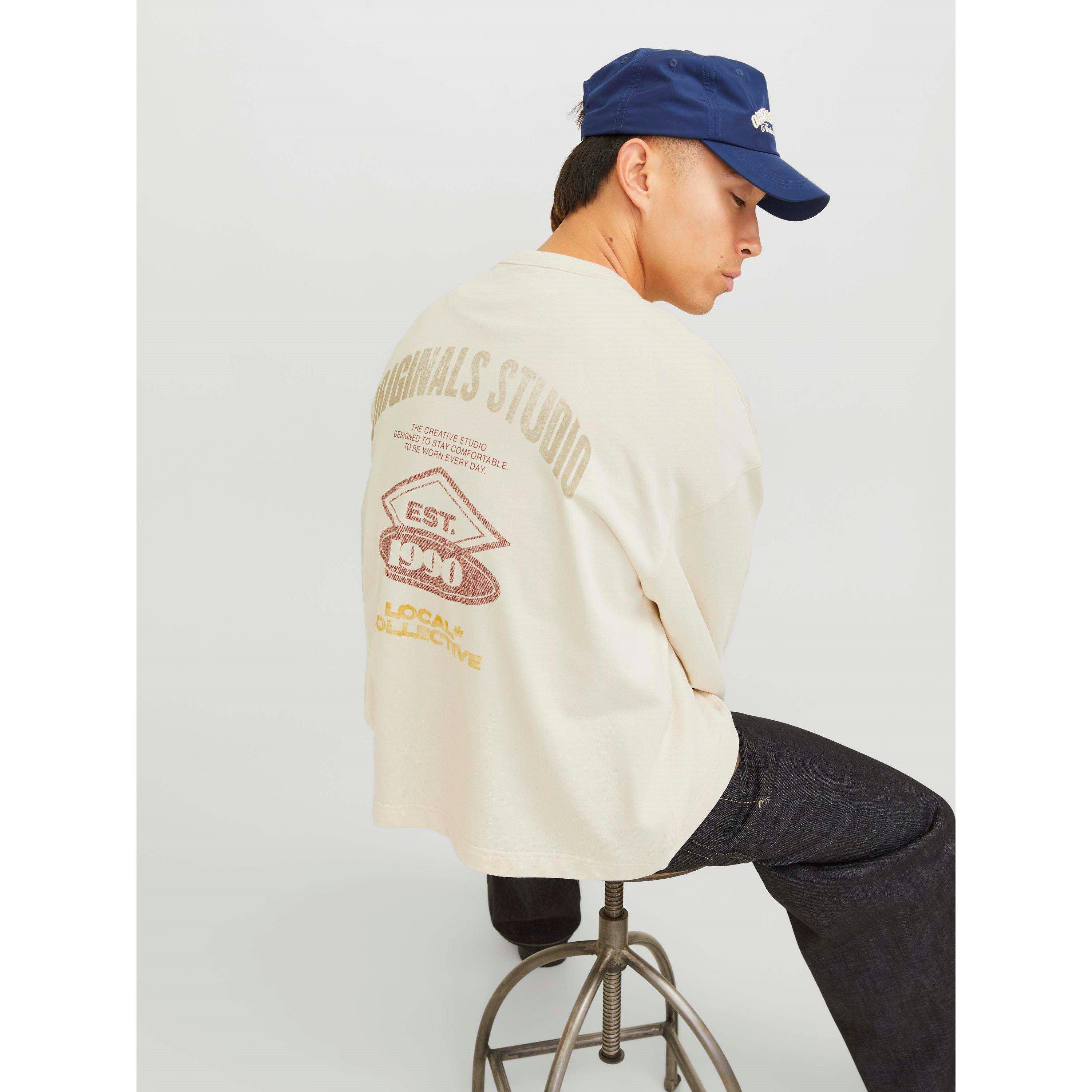 Ecru - Jack and Jones - Jack Back Sweat Crw Sn99 - 7