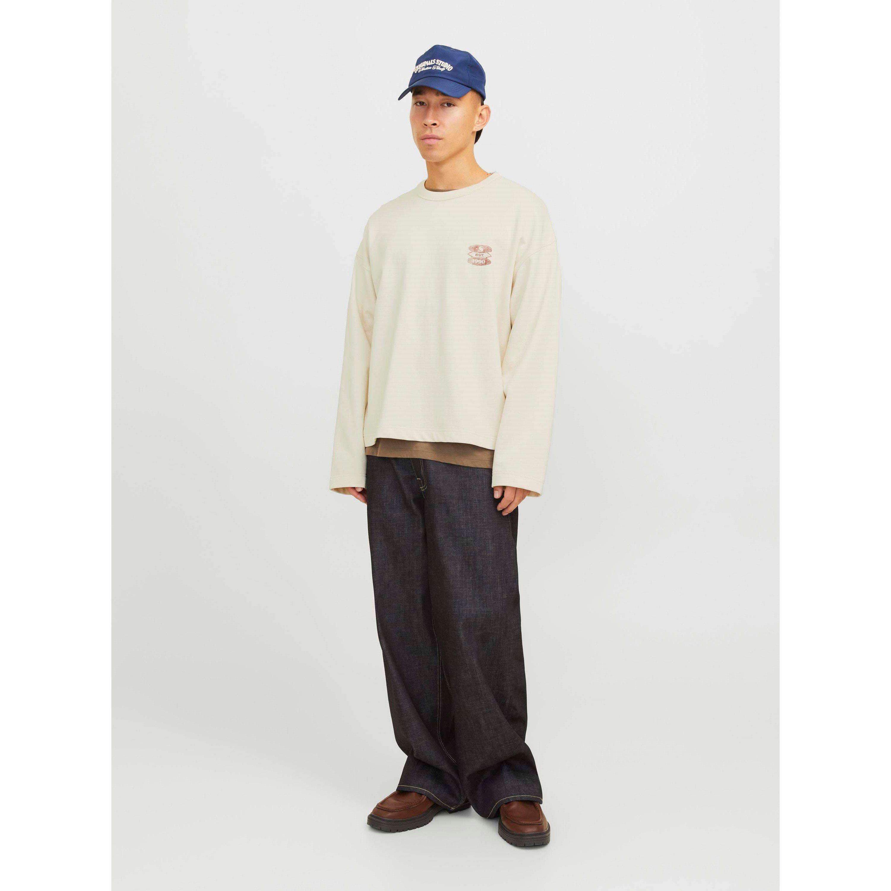 Ecru - Jack and Jones - Jack Back Sweat Crw Sn99 - 8