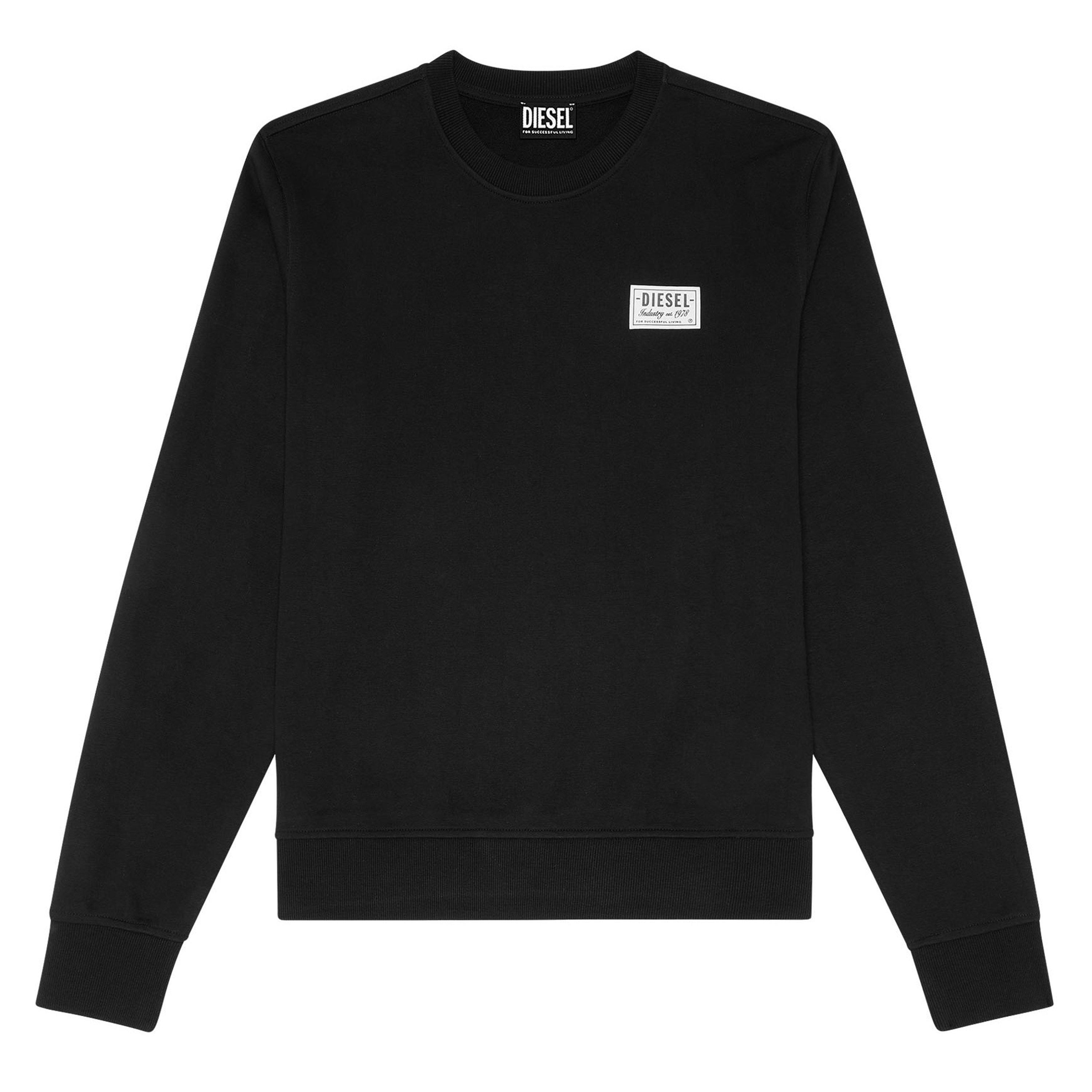 Diesel Patch Logo Crew Sweater - Black 9XX - M