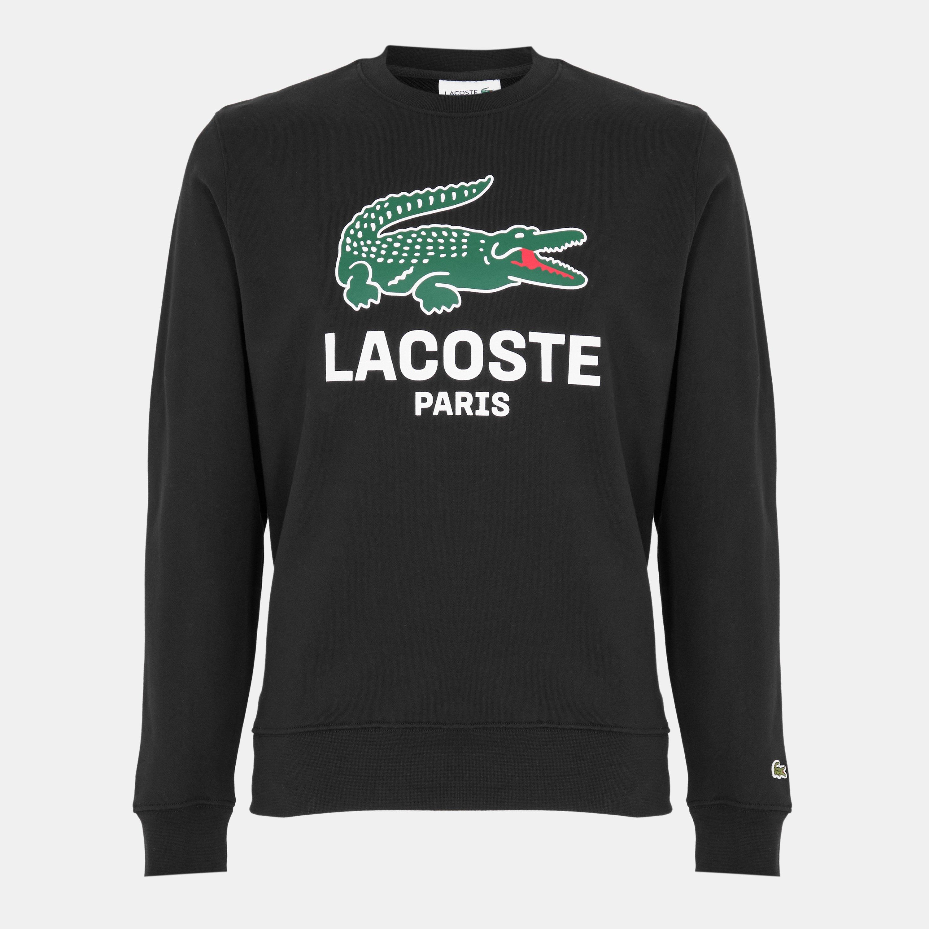 Lacoste Men's Crewneck Sweatshirt - Black 031 - M