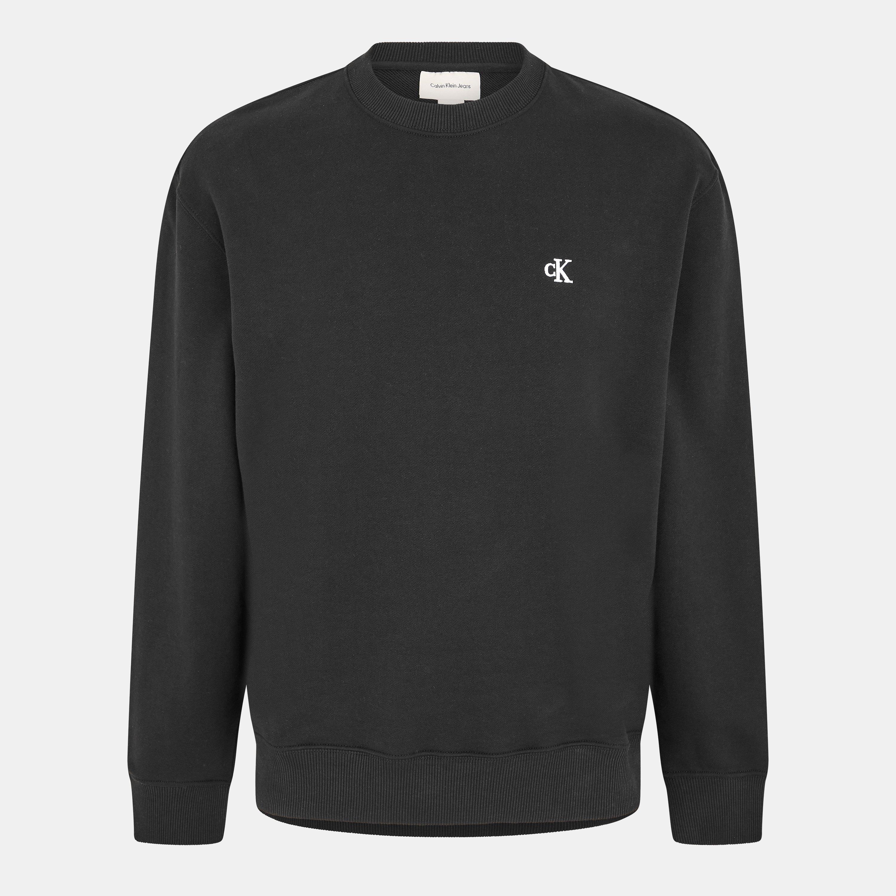 Black UB1 - Calvin Klein Jeans - Men's Monogram Crew Sweatshirt - 1