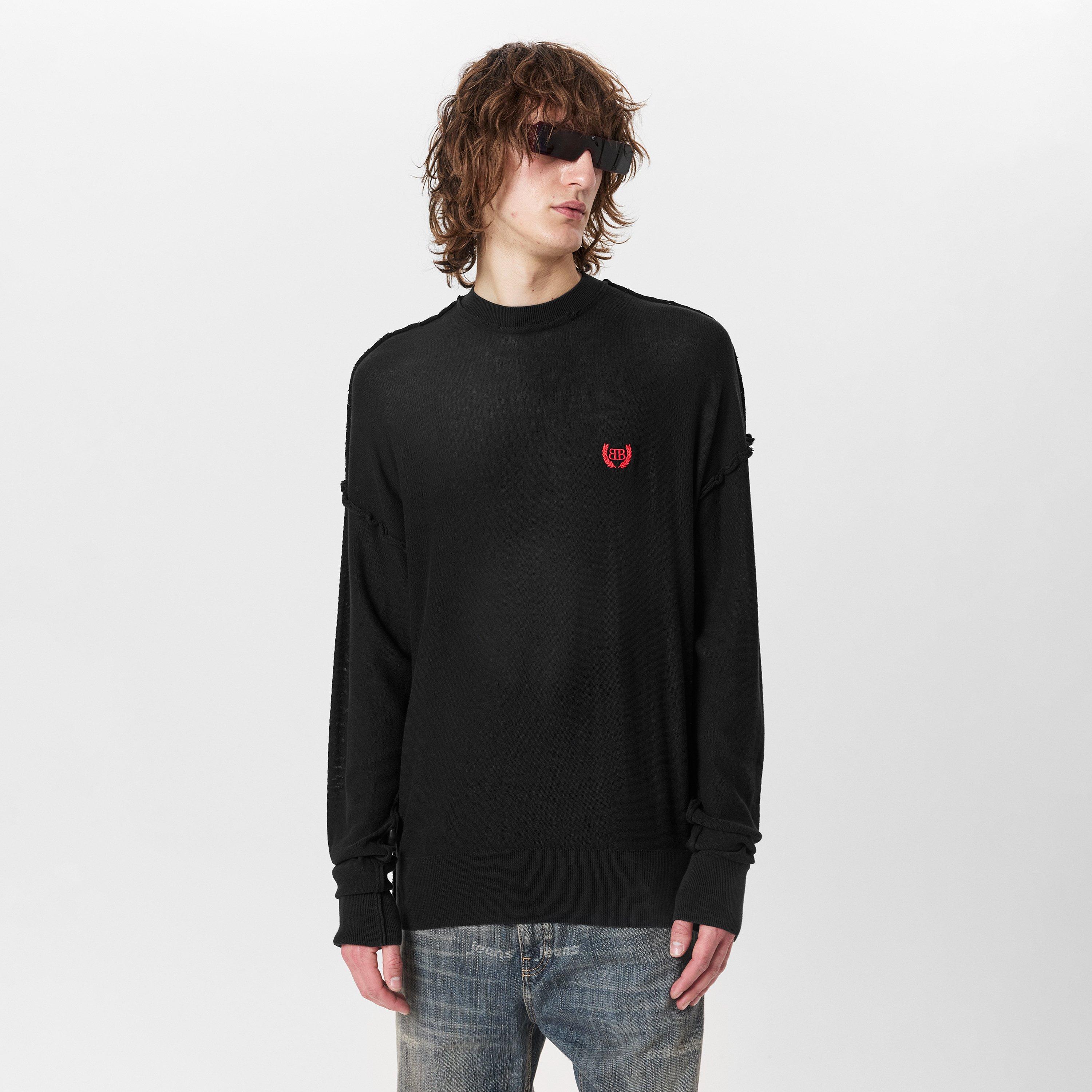 Black - Balenciaga - Oversized Sweater - 3