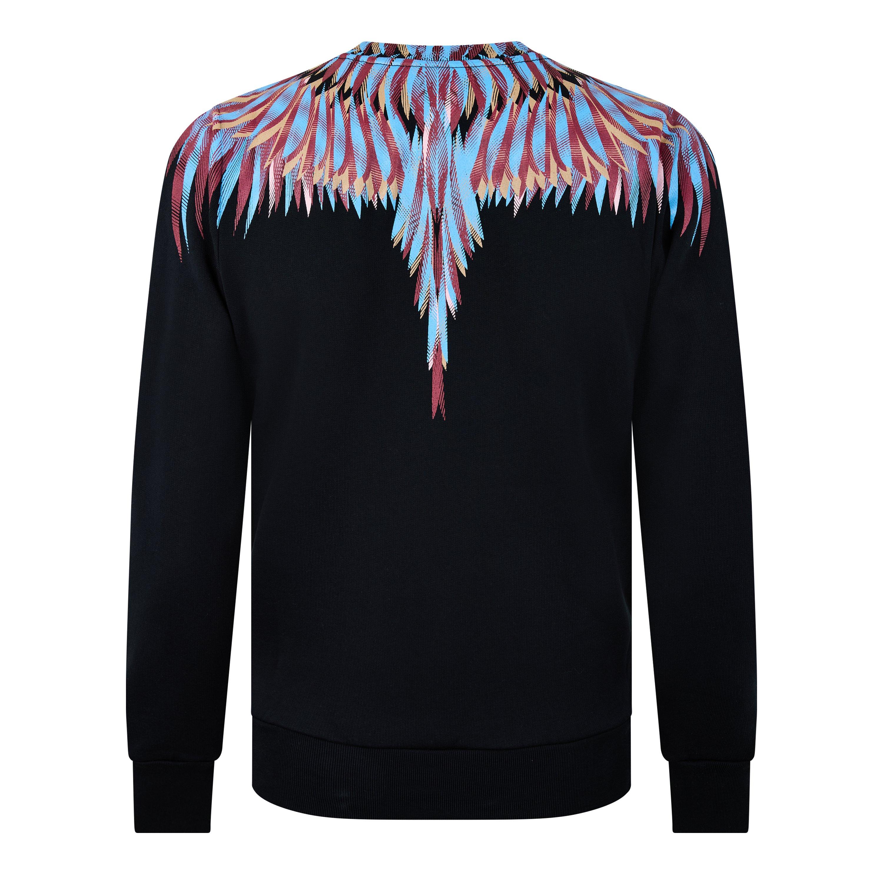 Black/Light - Marcelo Burlon - Men's Wings Crewneck Sweatshirt - 2