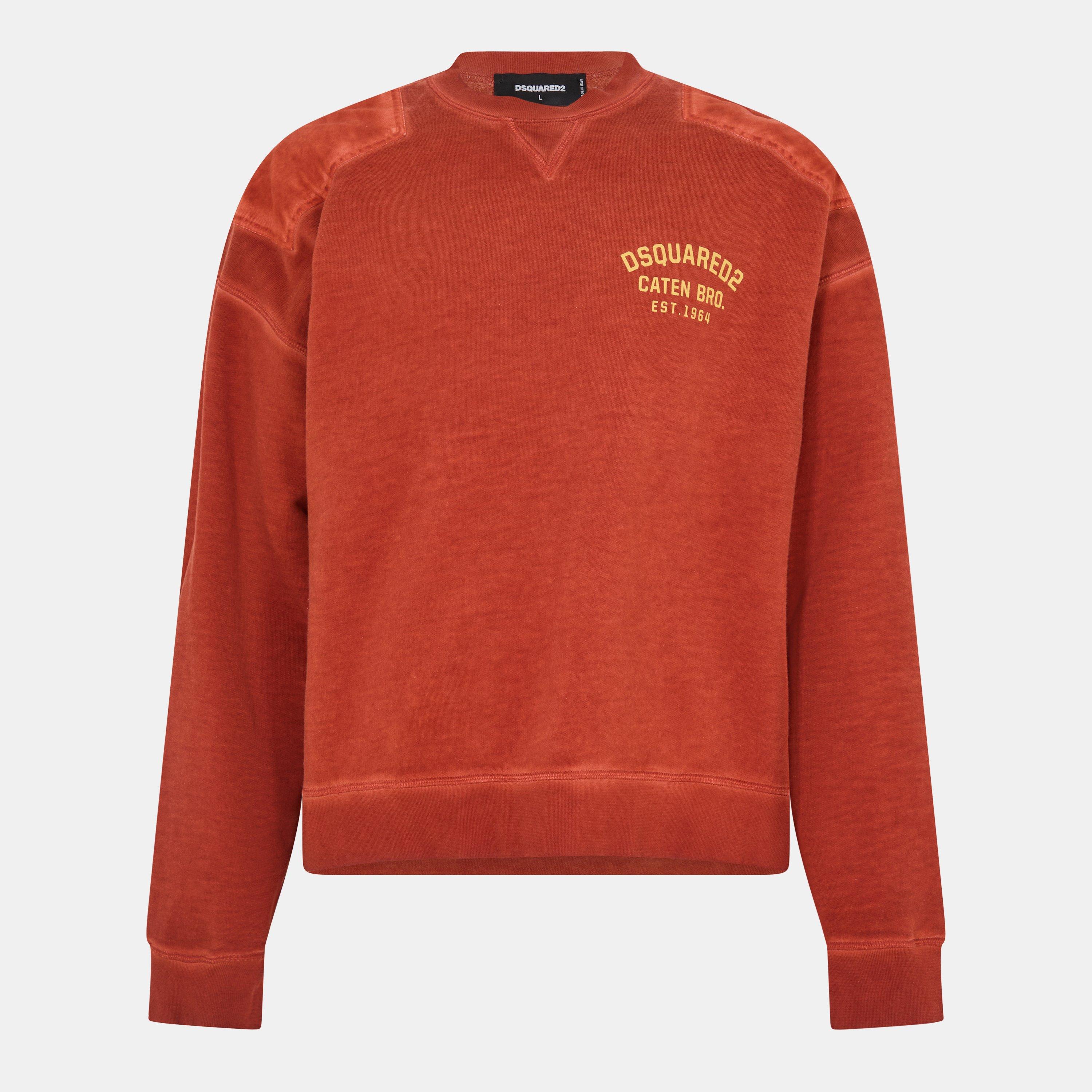 Dsquared2 Men's Crew-Neck Crew Sweatshirt - Rust - S