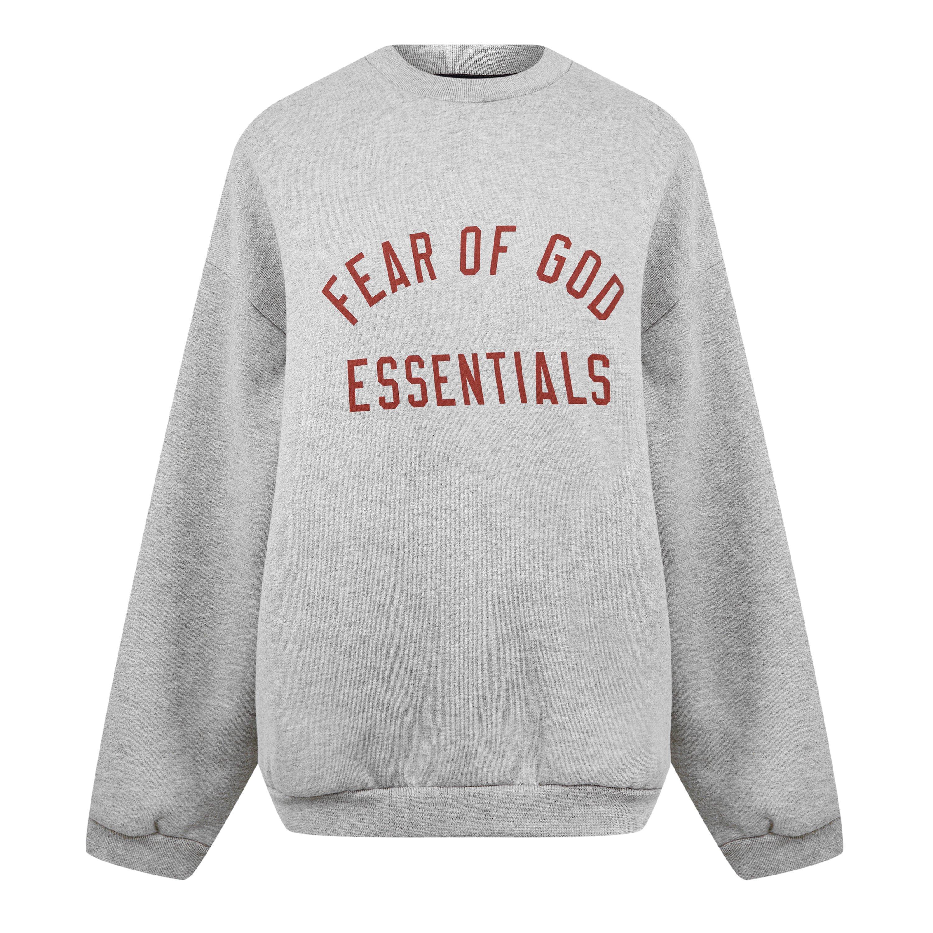 Dark Heather - Fear Of God Essentials - Fleece Crew Neck Sweater - 7