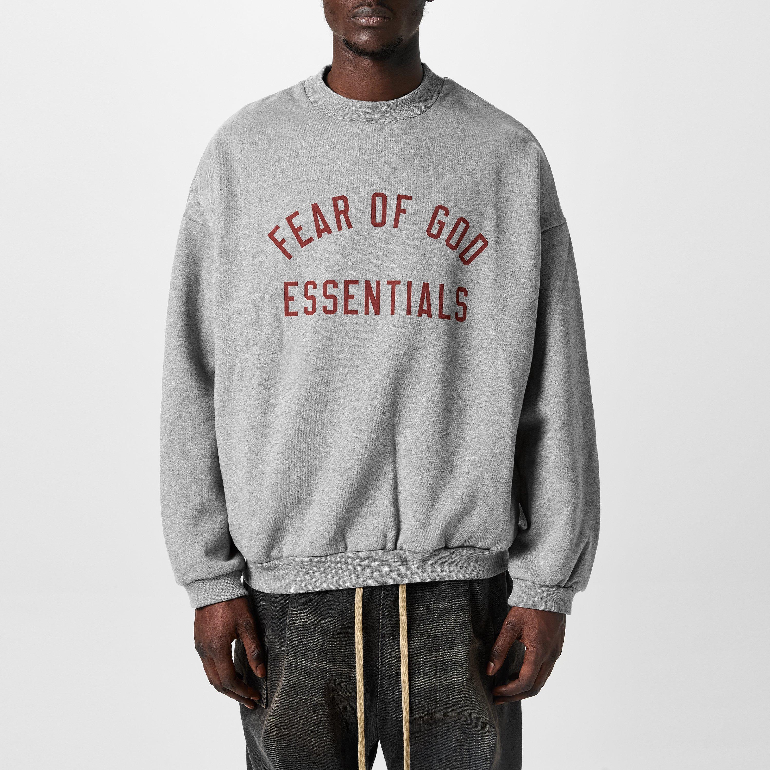 Dark Heather - Fear Of God Essentials - Fleece Crew Neck Sweater - 3