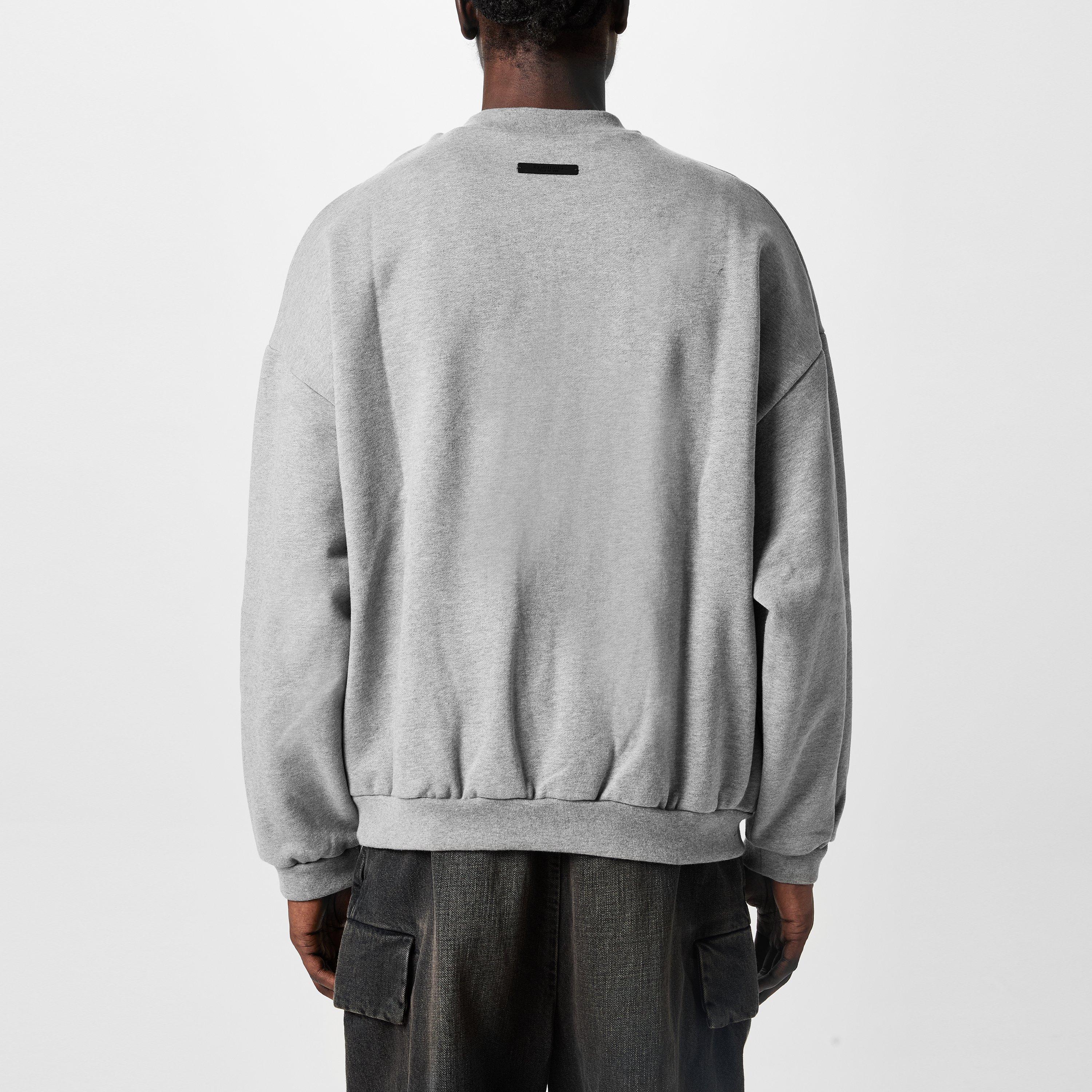 Dark Heather - Fear Of God Essentials - Fleece Crew Neck Sweater - 4