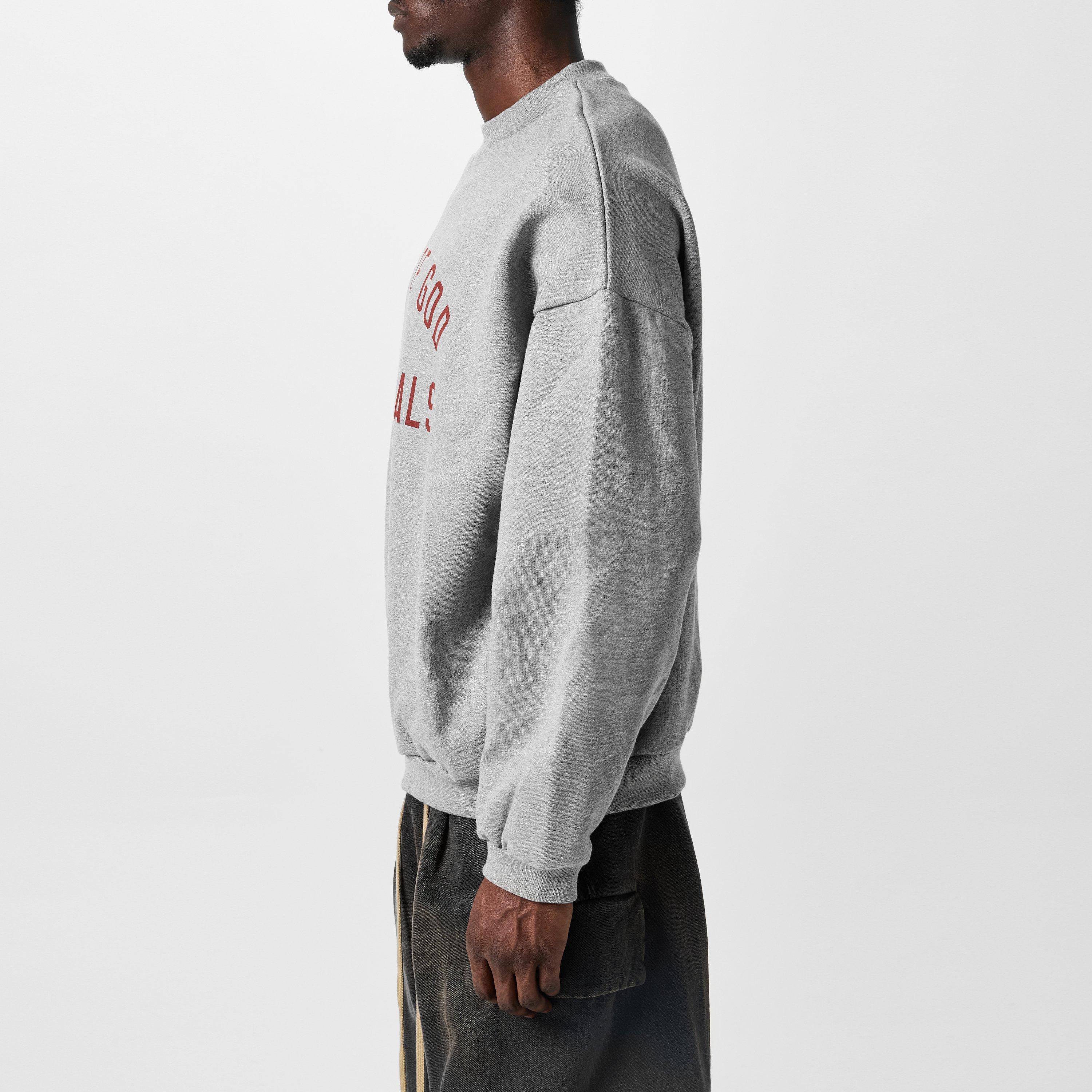 Dark Heather - Fear Of God Essentials - Fleece Crew Neck Sweater - 5