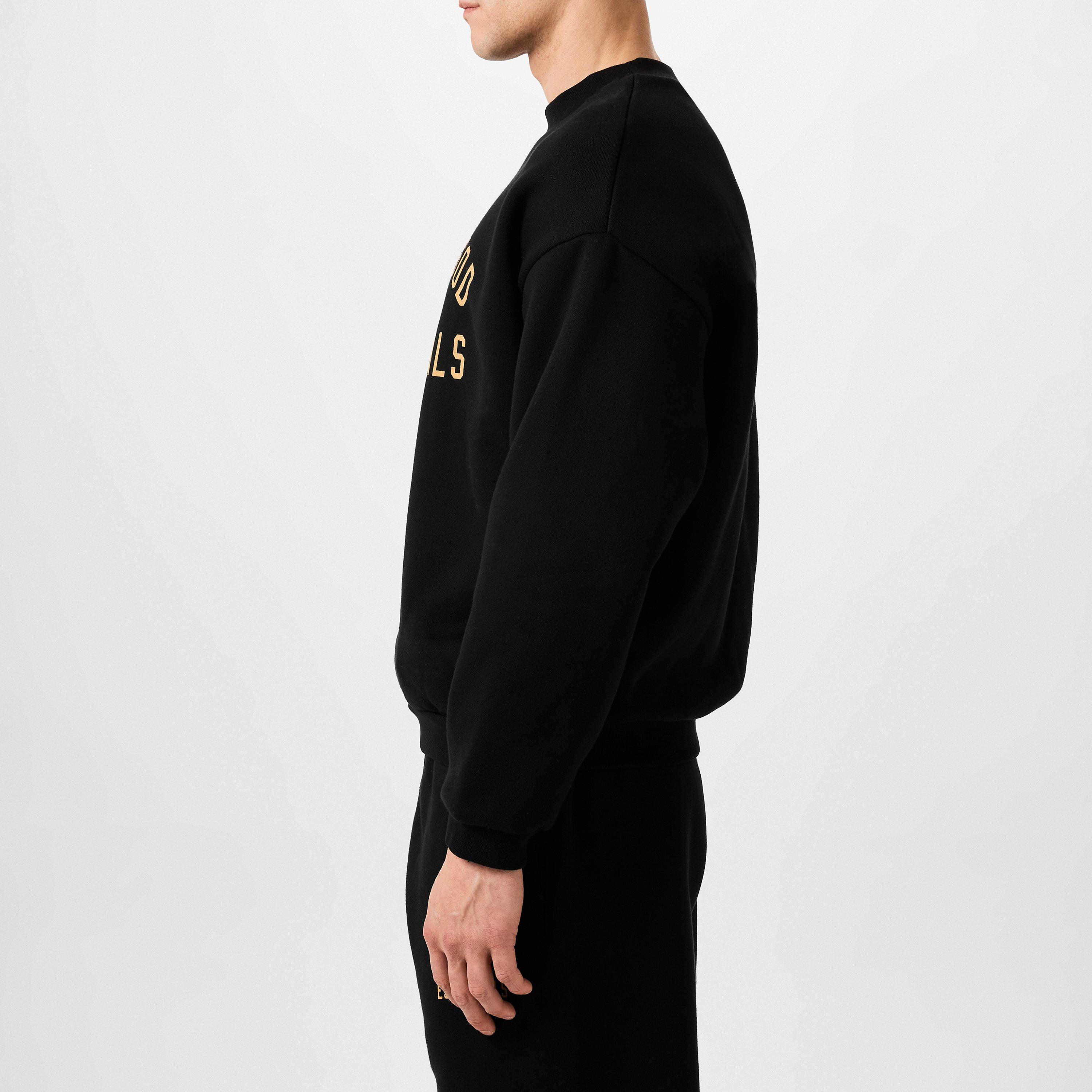 Black - Fear Of God Essentials - Fleece Crew Neck Sweater - 2