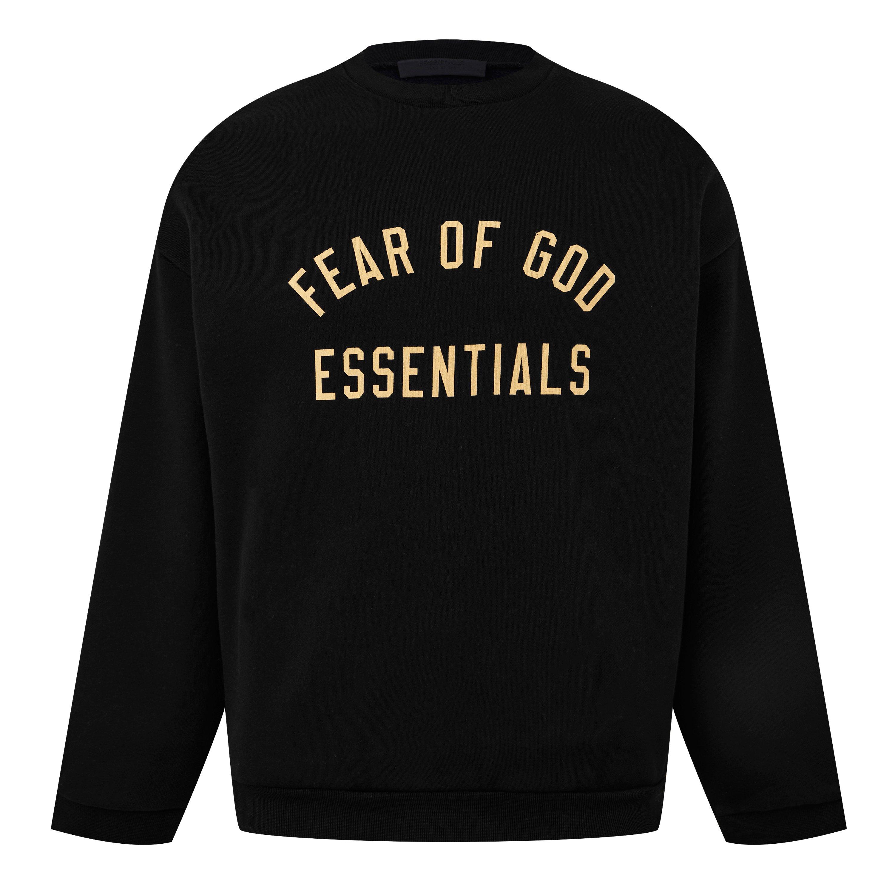 Black - Fear Of God Essentials - Fleece Crew Neck Sweater - 5