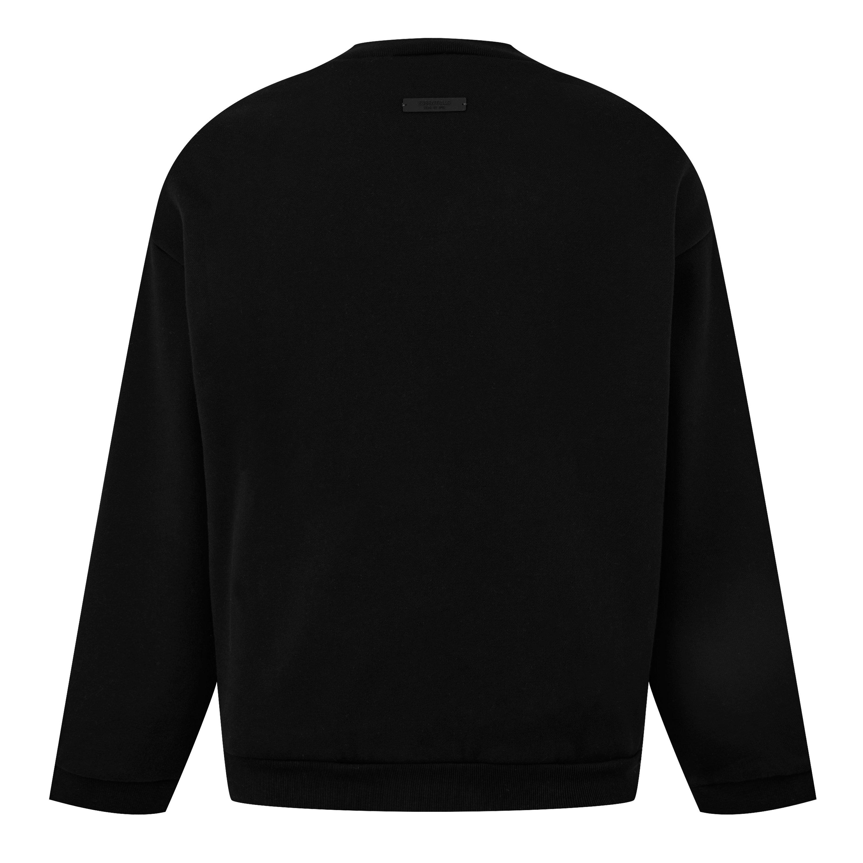 Black - Fear Of God Essentials - Fleece Crew Neck Sweater - 6