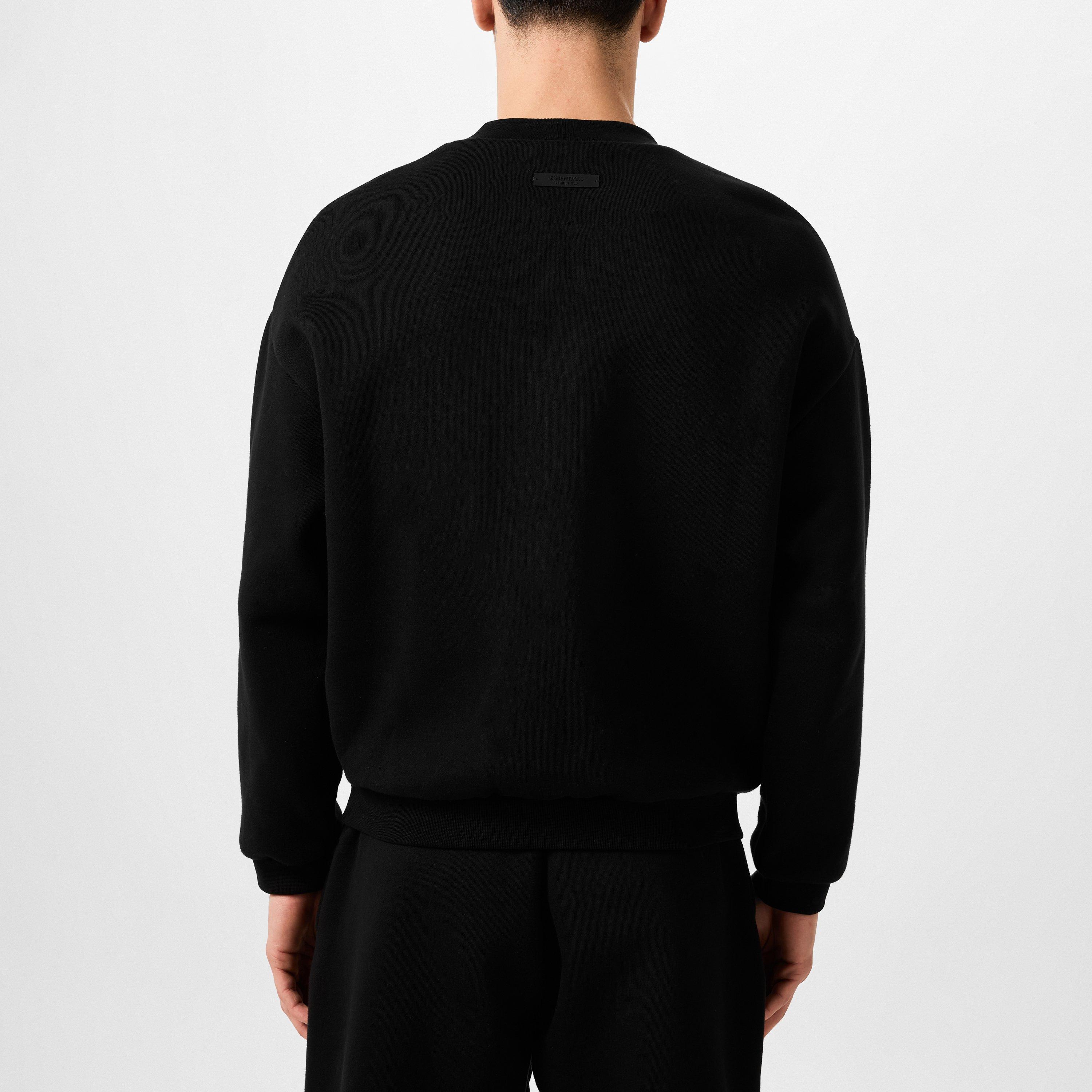 Black - Fear Of God Essentials - Fleece Crew Neck Sweater - 3