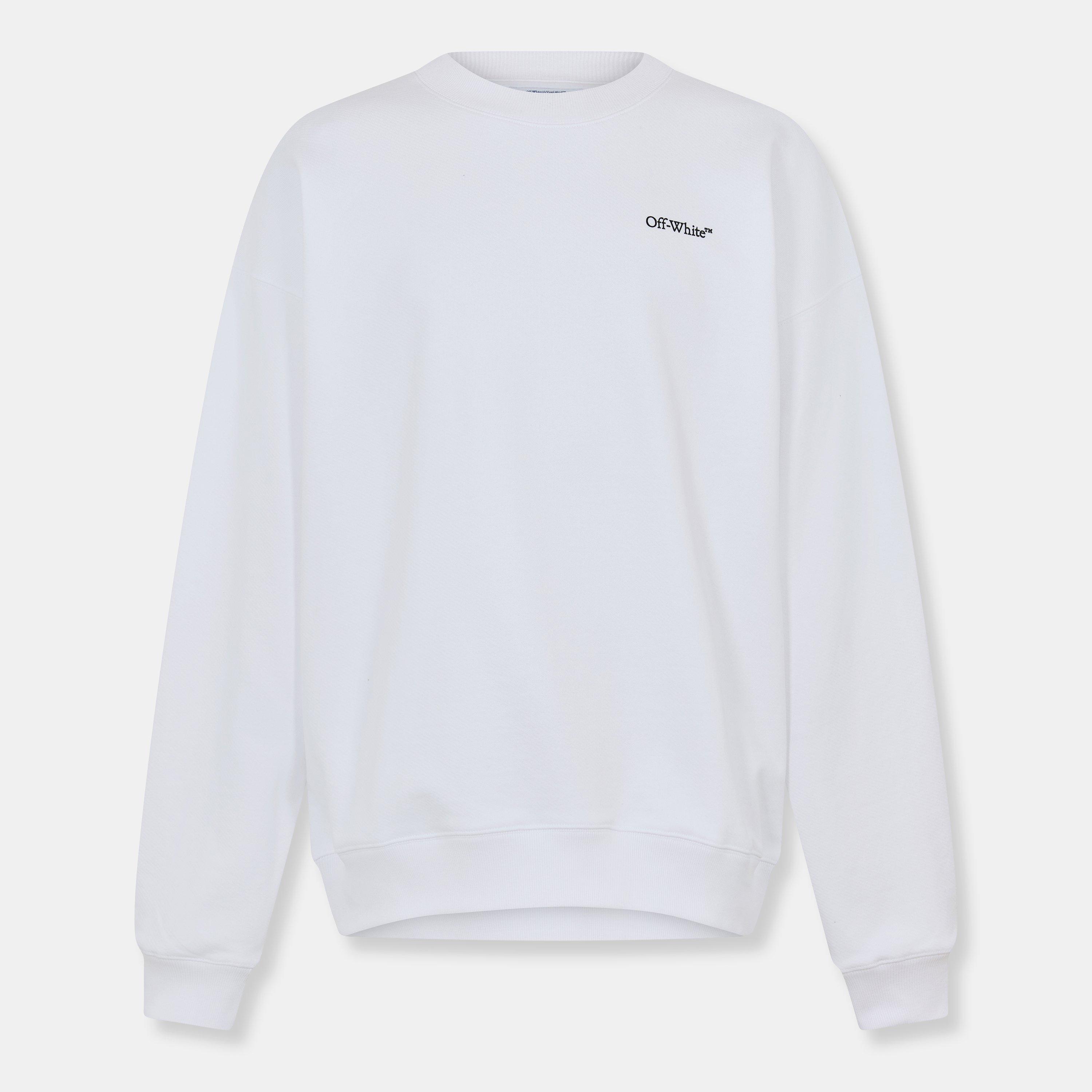 White-Black - Off White - Men's Skate Crew Sweatshirt - 1