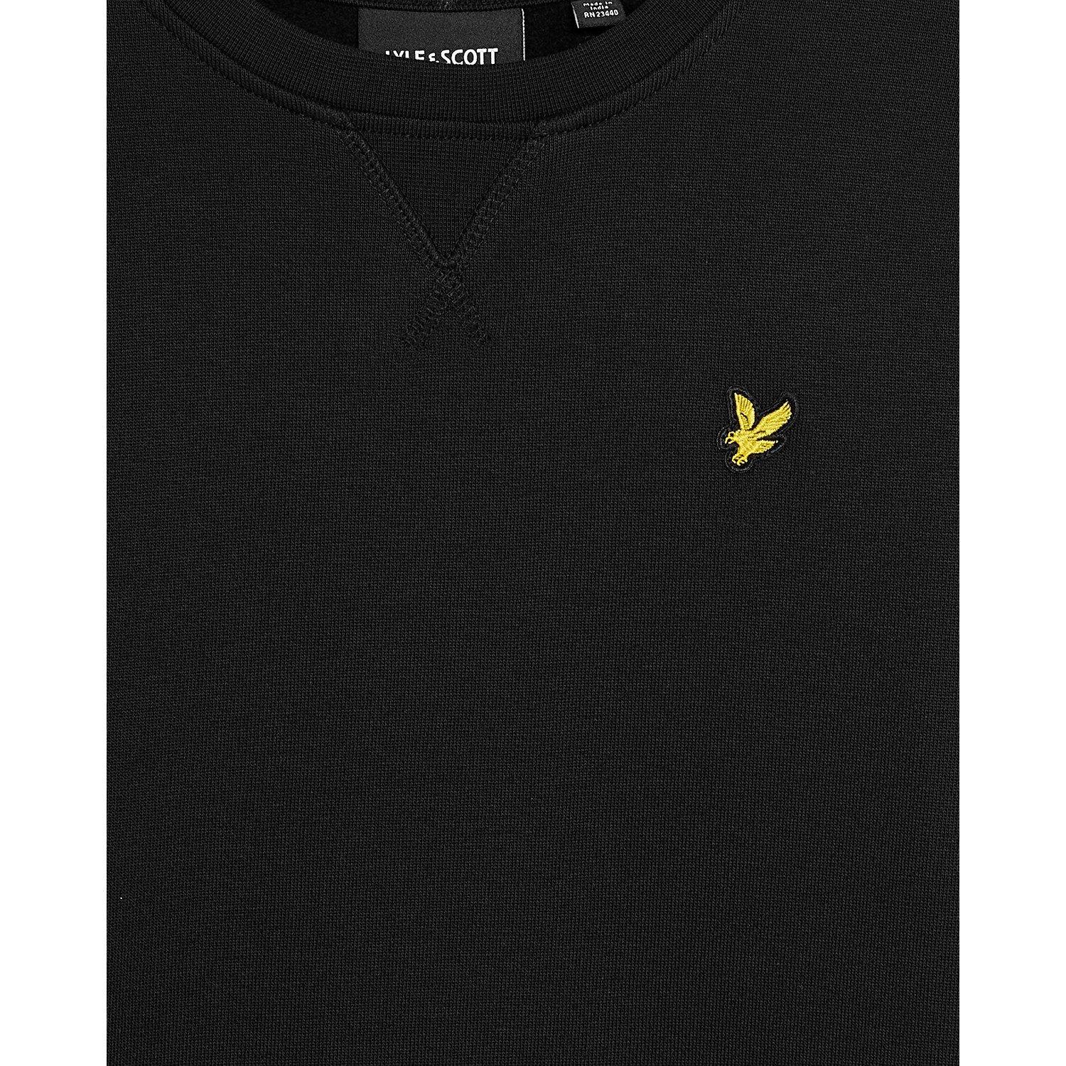 Lyle And Scott Boys Kids' Cotton Crew Sweatshirt - Jet Black - 10-11 Years