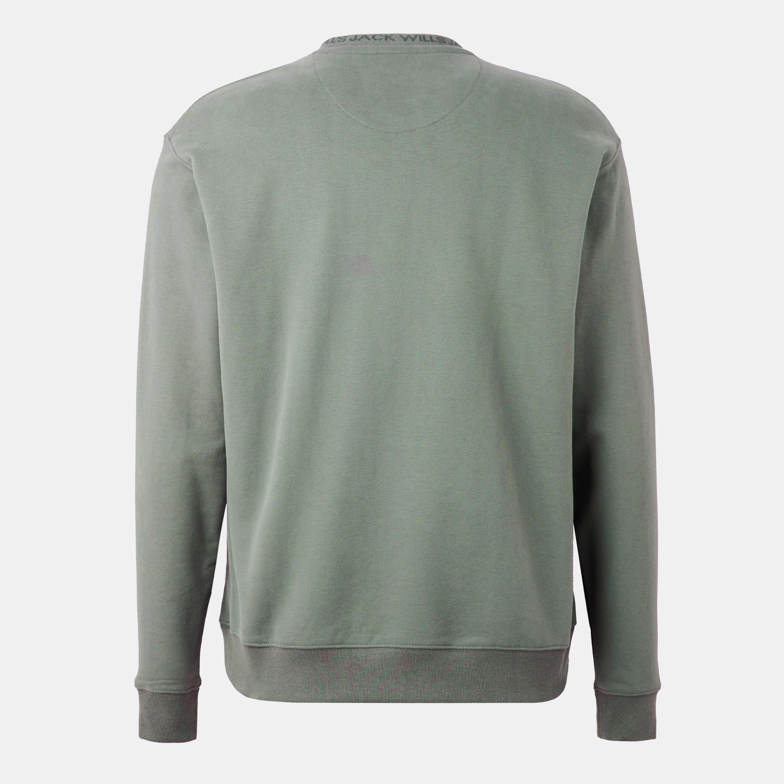 Washed Khaki - Jack Wills - Jacquard Crew Sweatshirt Mens - 2