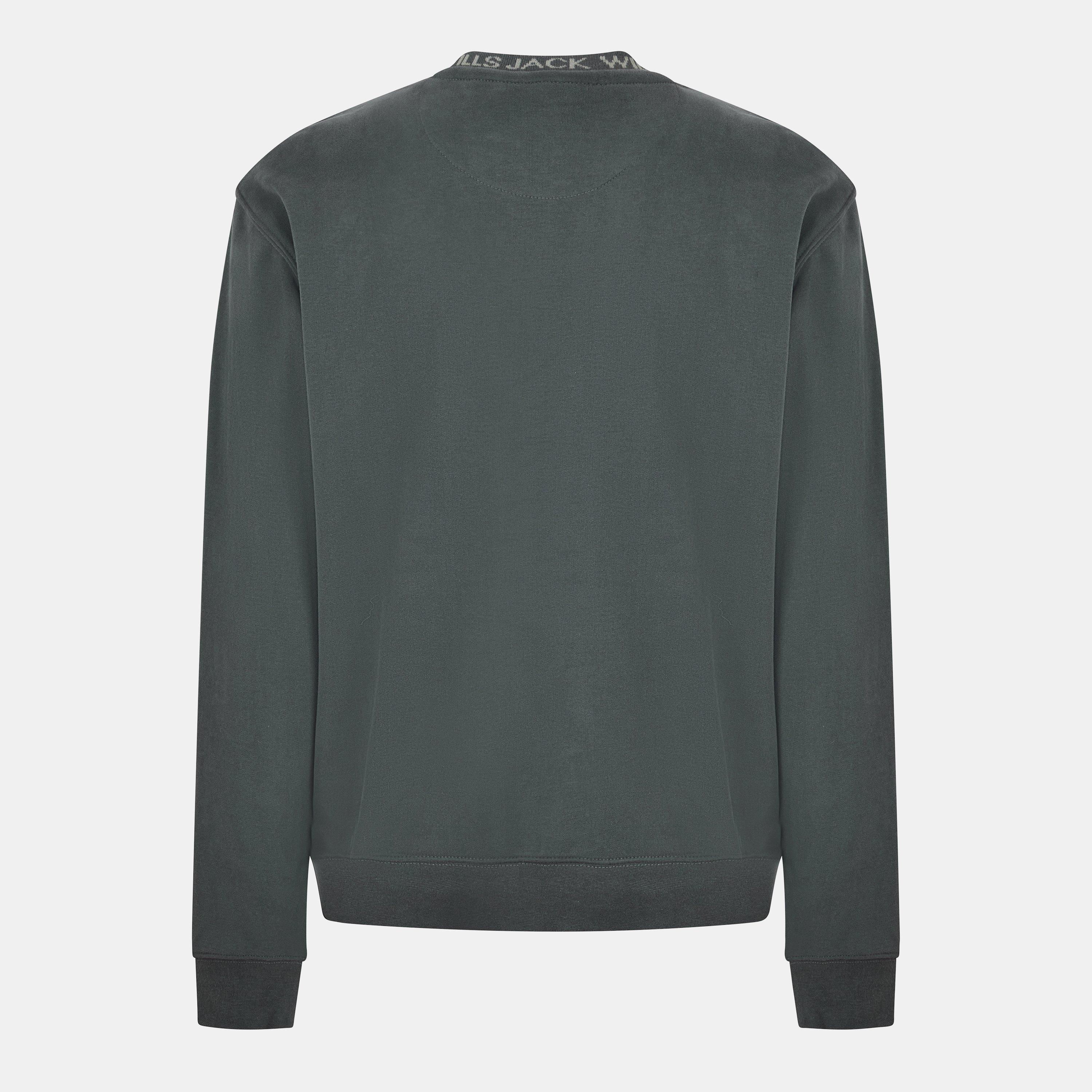 Slate - Jack Wills - Jacquard Crew Sweatshirt Mens - 2