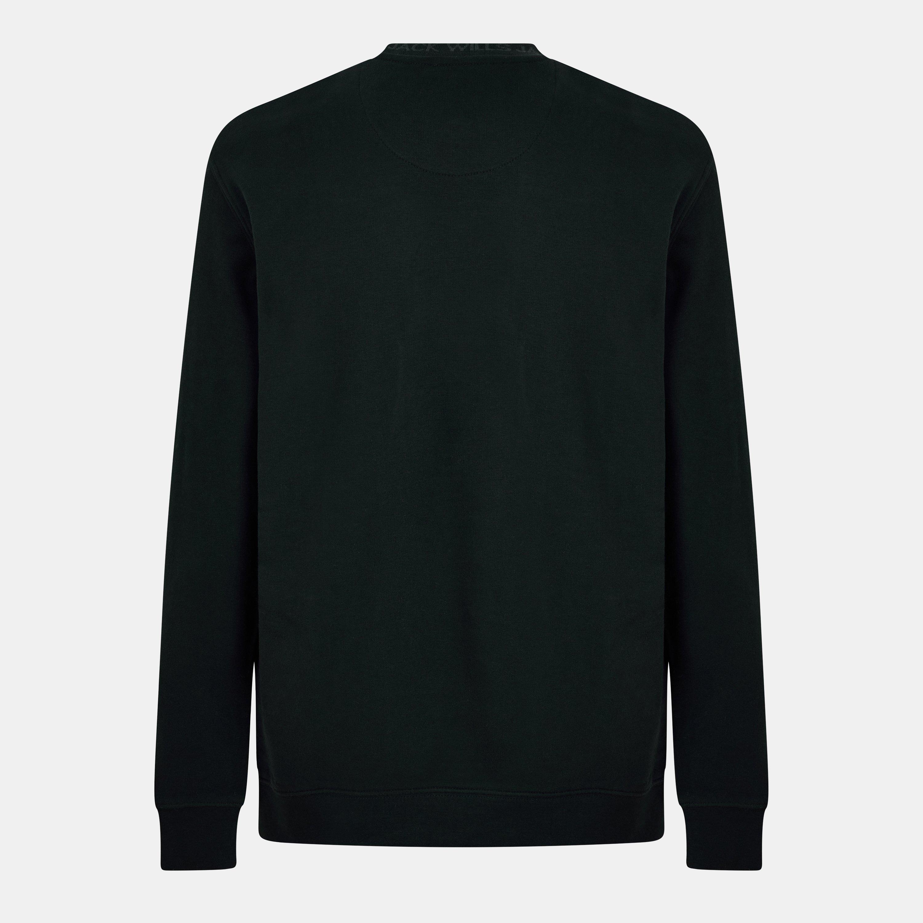 Black - Jack Wills - Jacquard Crew Sweatshirt Mens - 2