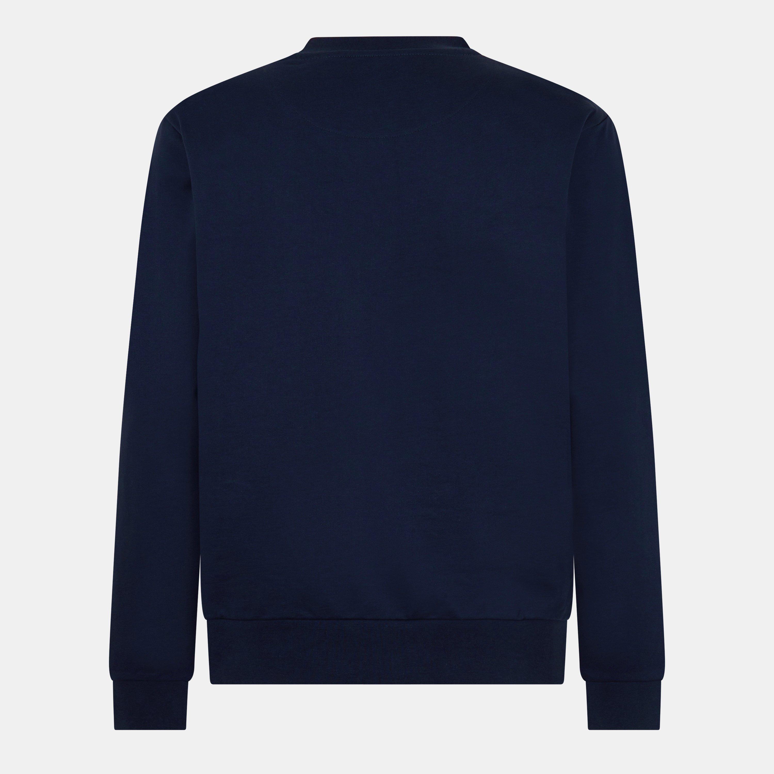 Navy - Aquascutum - Check Pocket Sweatshirt - 2