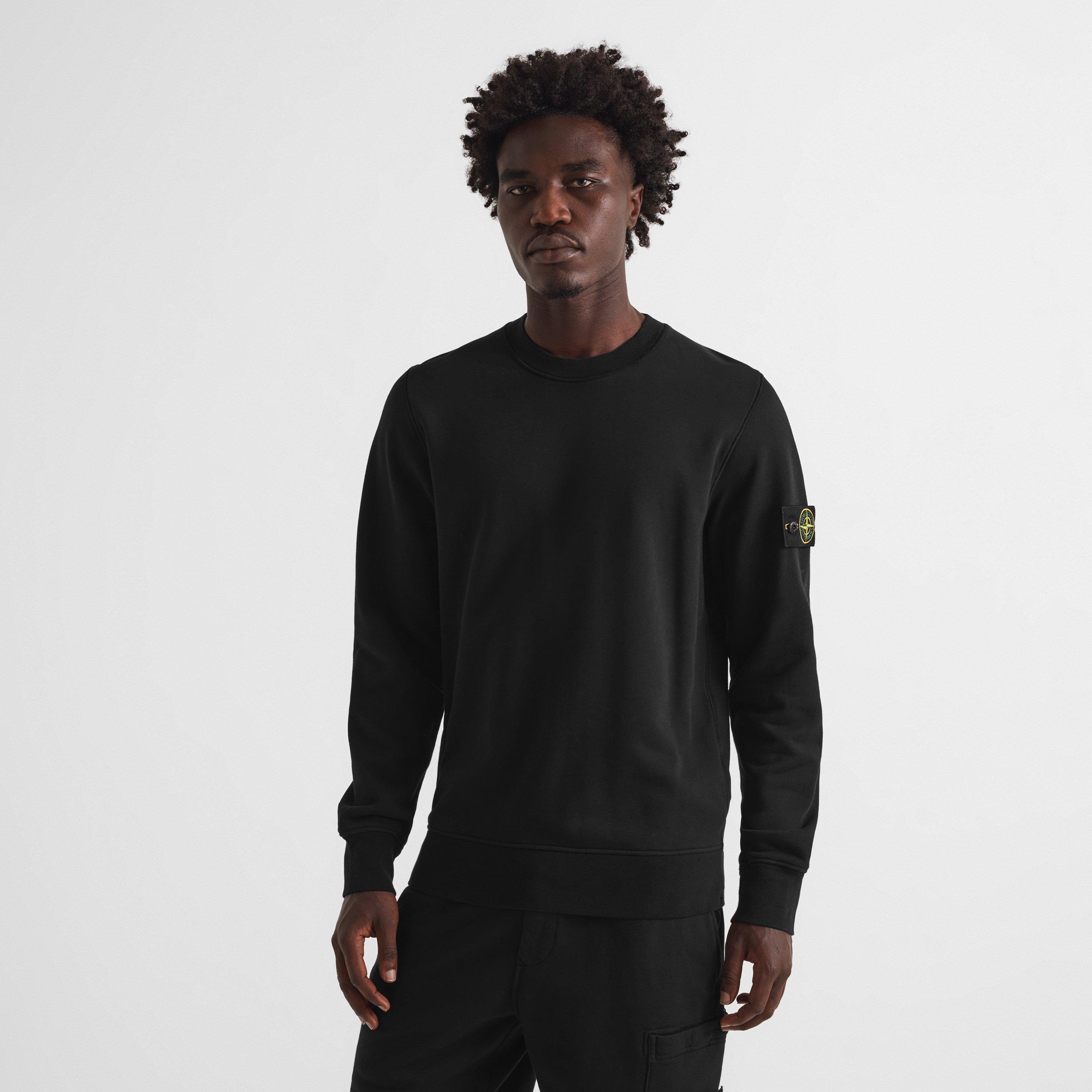 Black V0029 - Stone Island - Men's Lightweight Cotton Crew-Neck Sweatshirt - 3