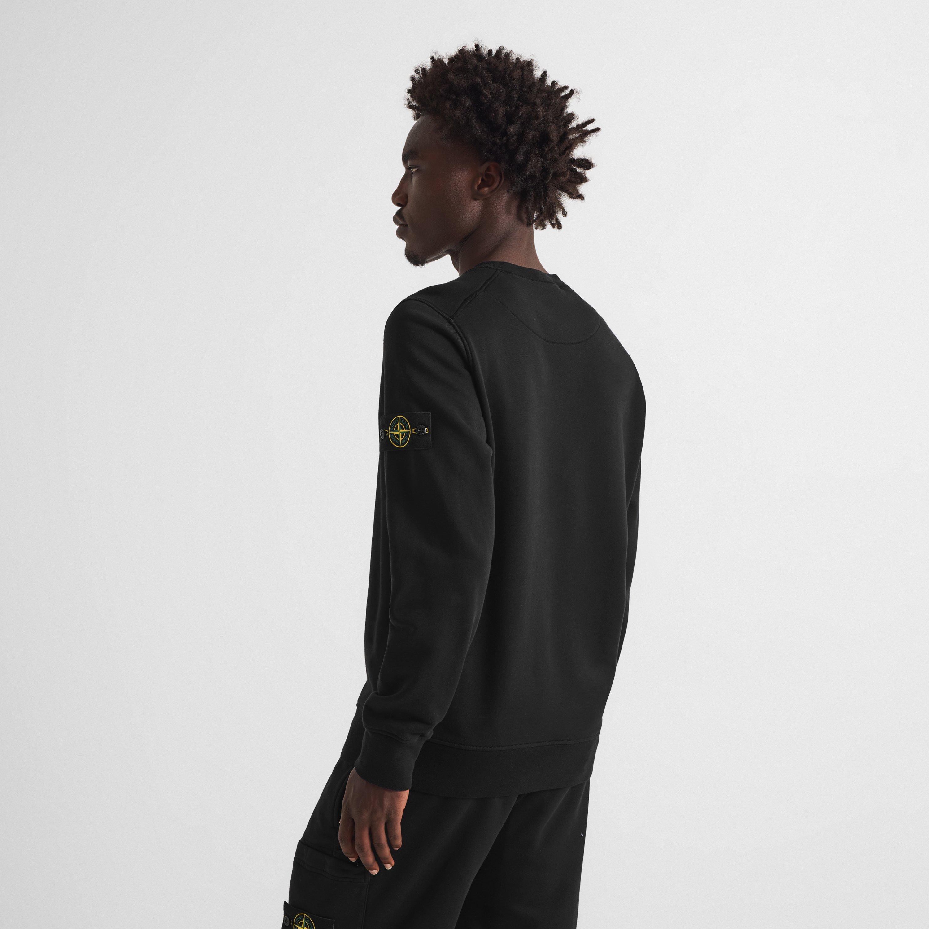 Black V0029 - Stone Island - Men's Lightweight Cotton Crew-Neck Sweatshirt - 4