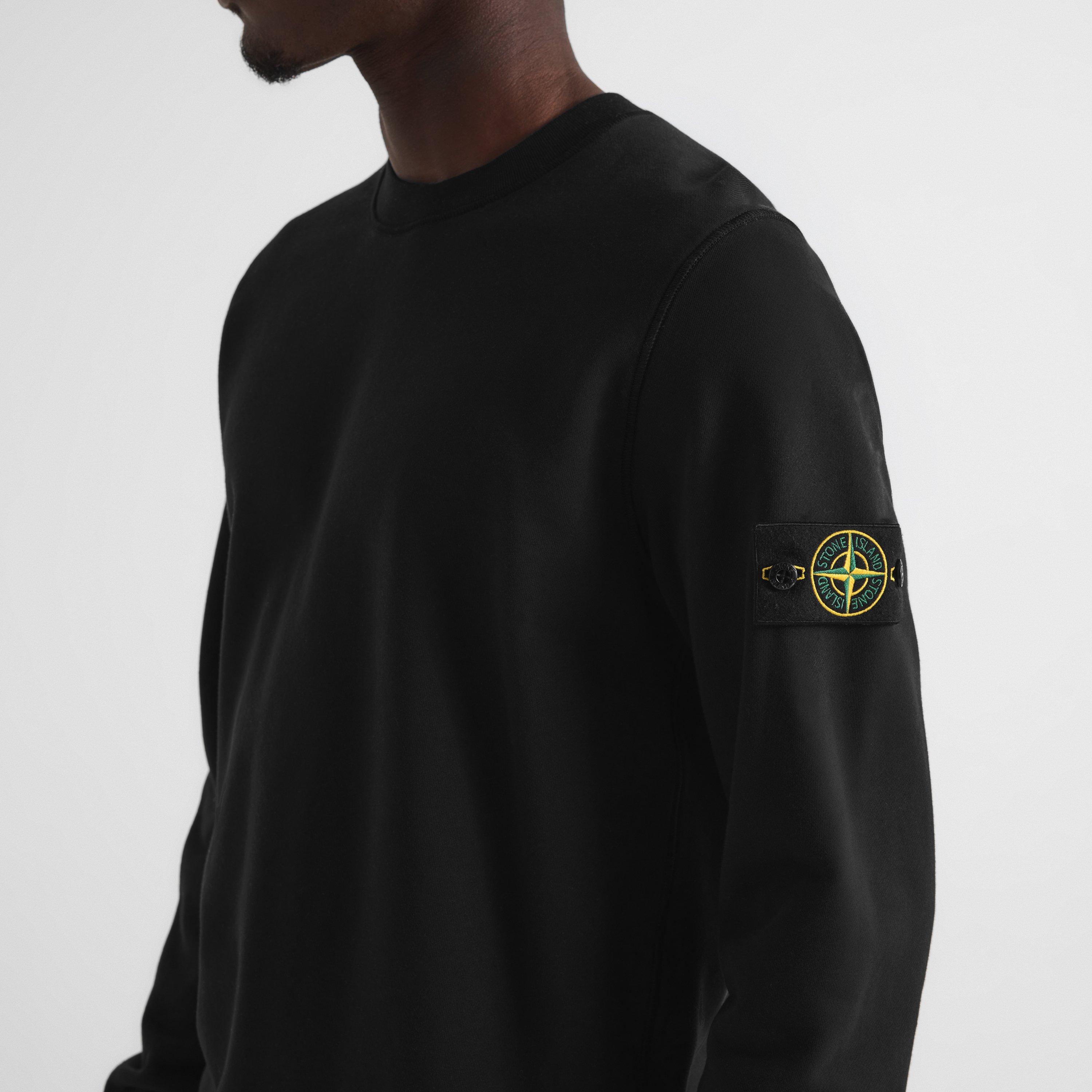 Black V0029 - Stone Island - Men's Lightweight Cotton Crew-Neck Sweatshirt - 5