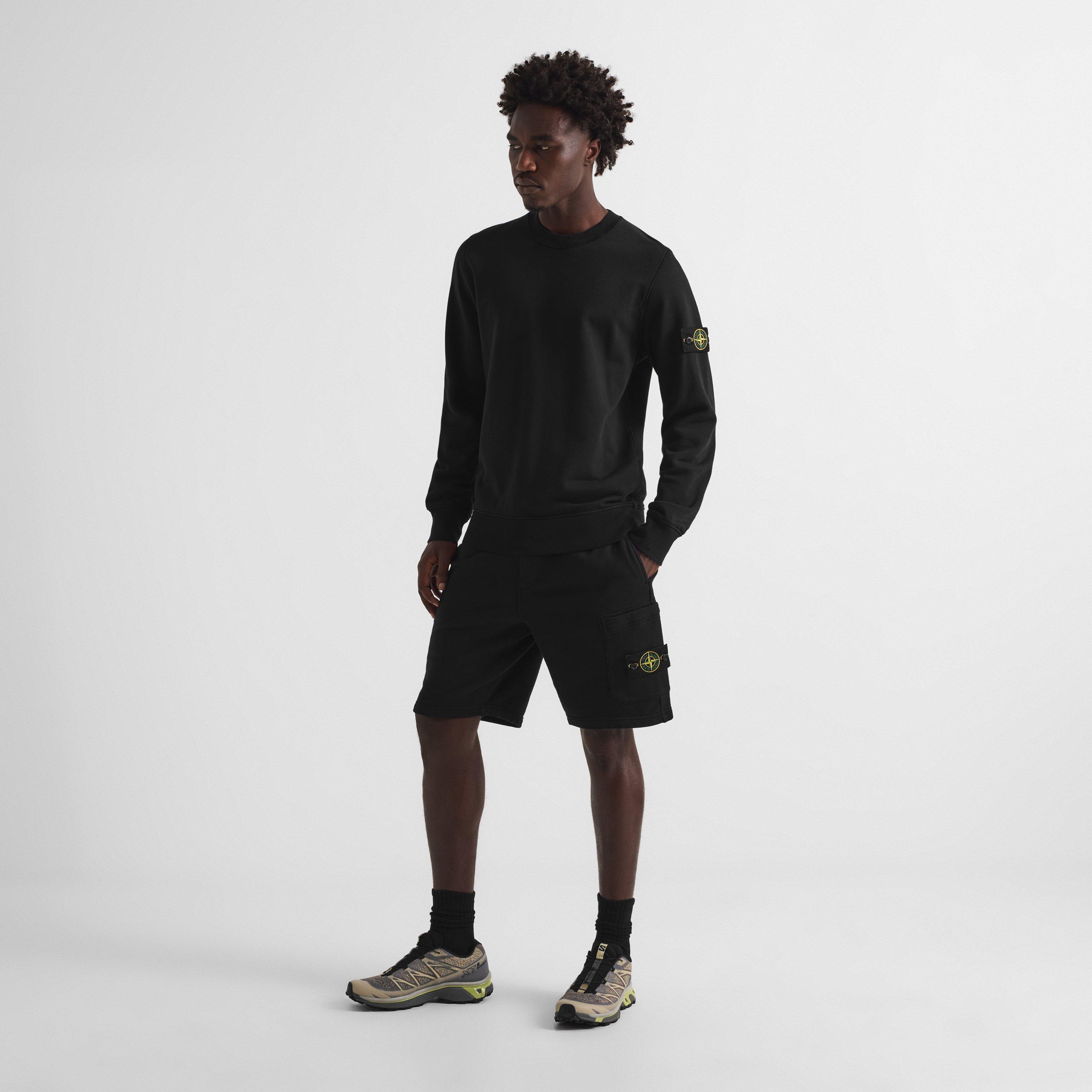 Black V0029 - Stone Island - Men's Lightweight Cotton Crew-Neck Sweatshirt - 6
