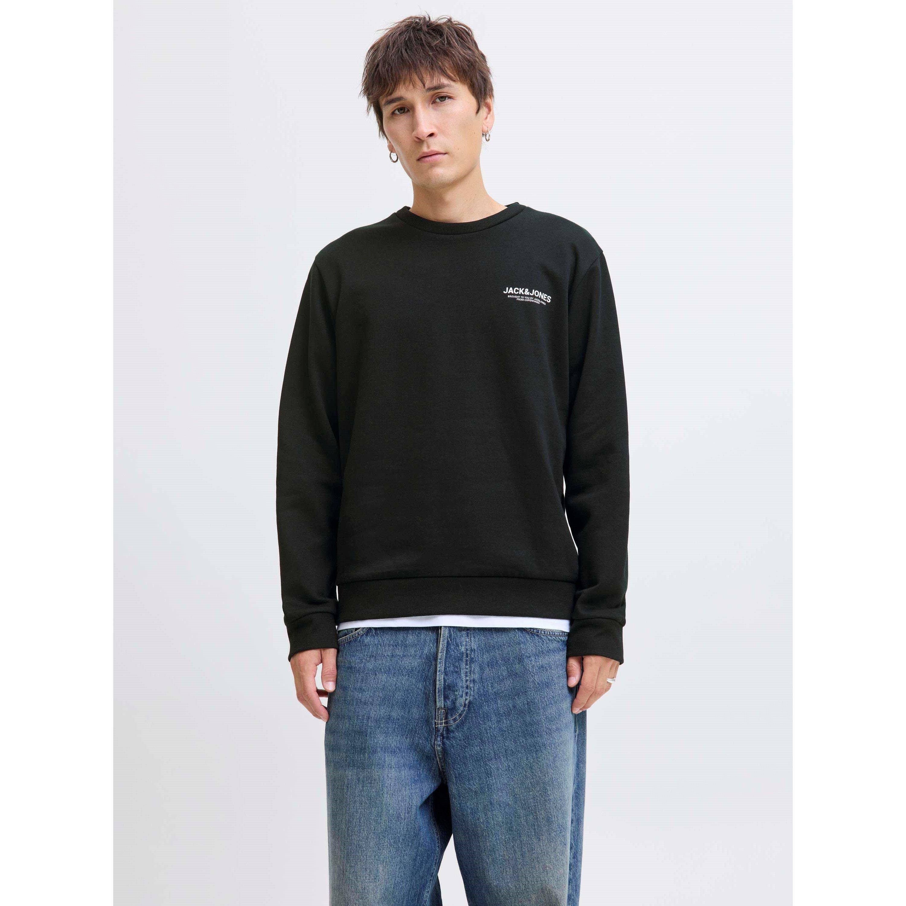 Black/White Mel - Jack and Jones - Mason 2 Pack Crew Sweatshirt Mens - 4