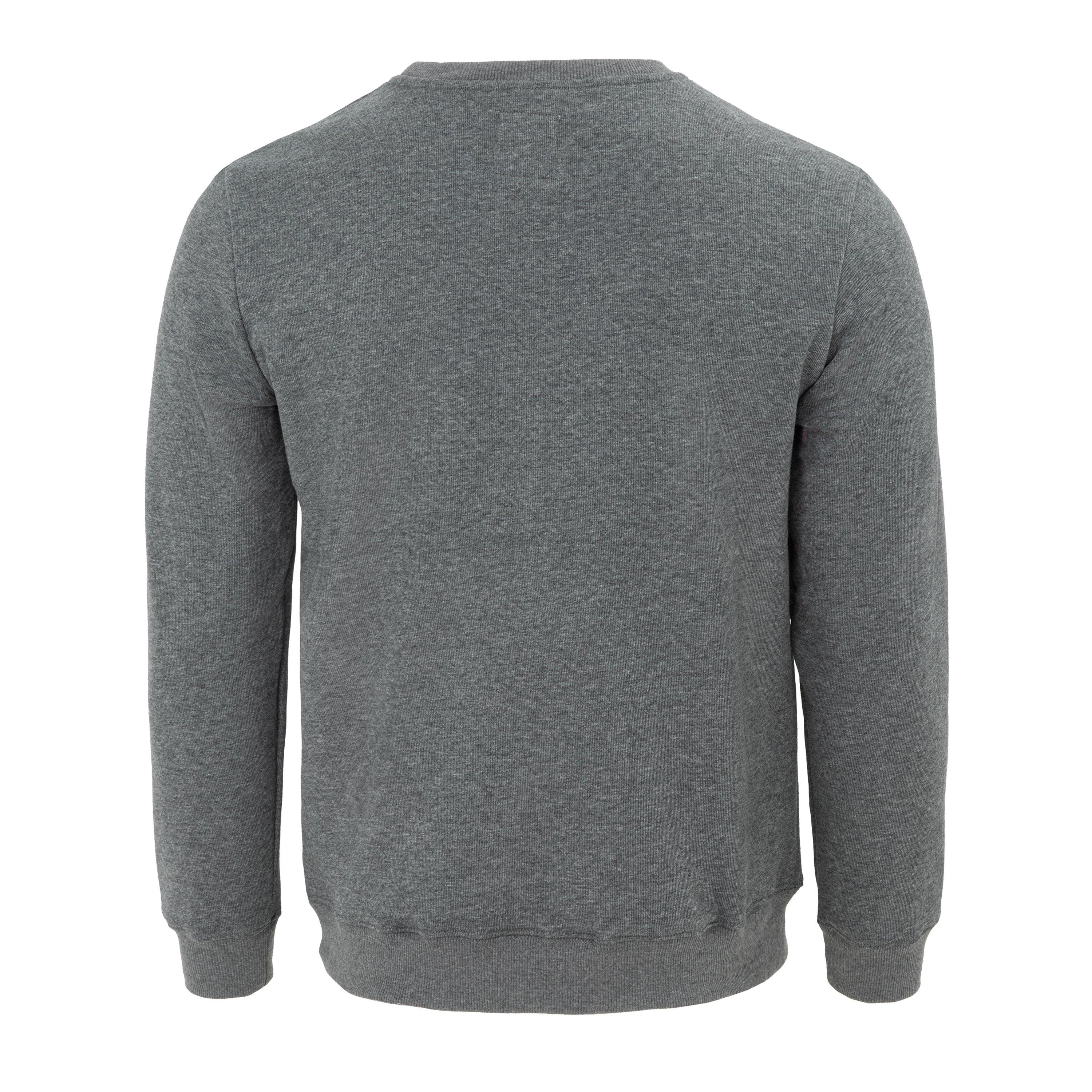 DK. Grey Marl - Lonsdale - Crew Sweat Mens - 2