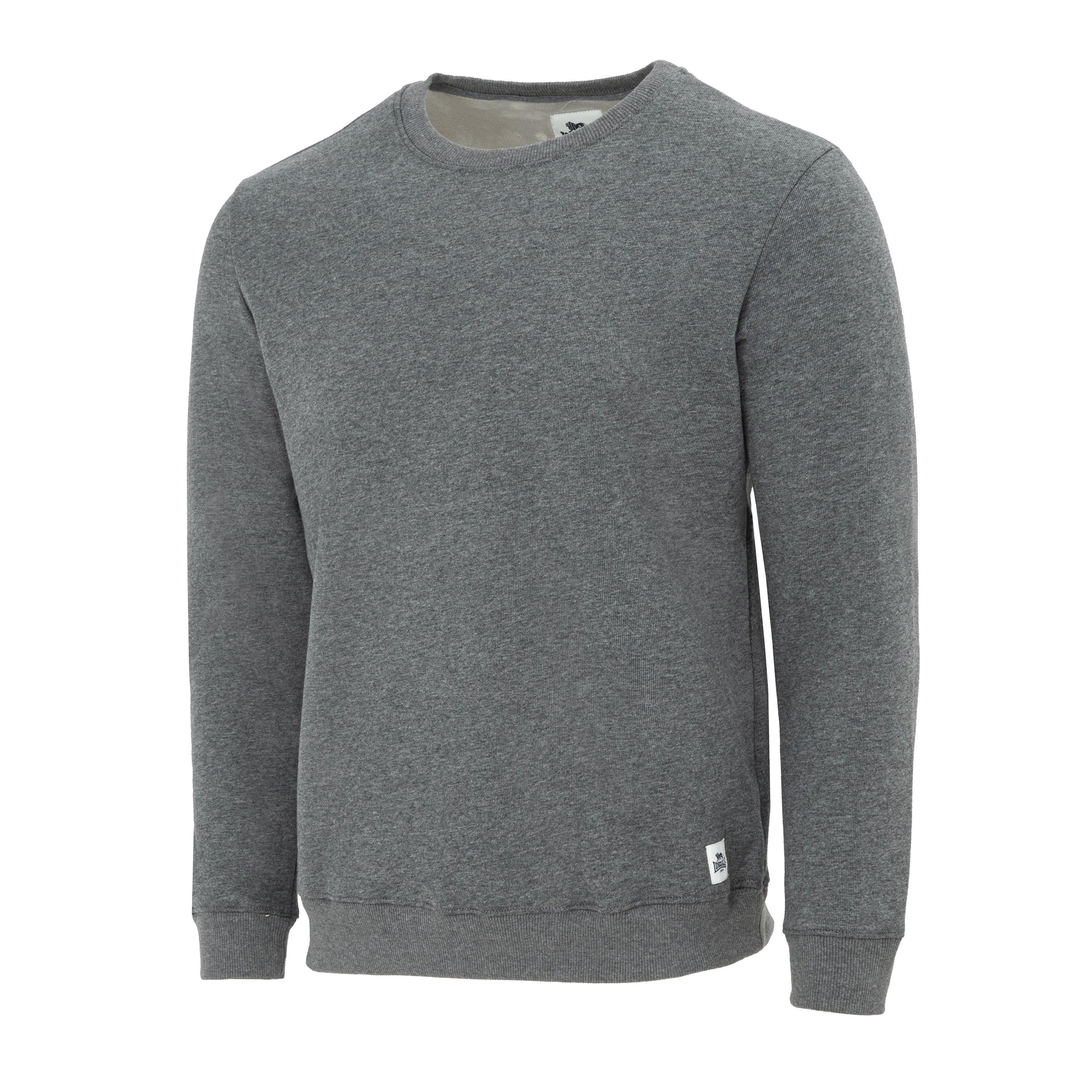 DK. Grey Marl - Lonsdale - Crew Sweat Mens - 3