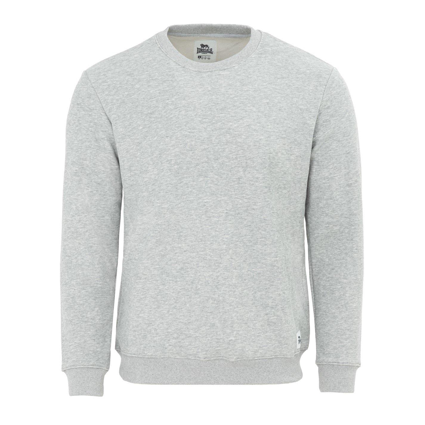 Lonsdale Men's Crew Sweat - Lt. Grey Marl - XL