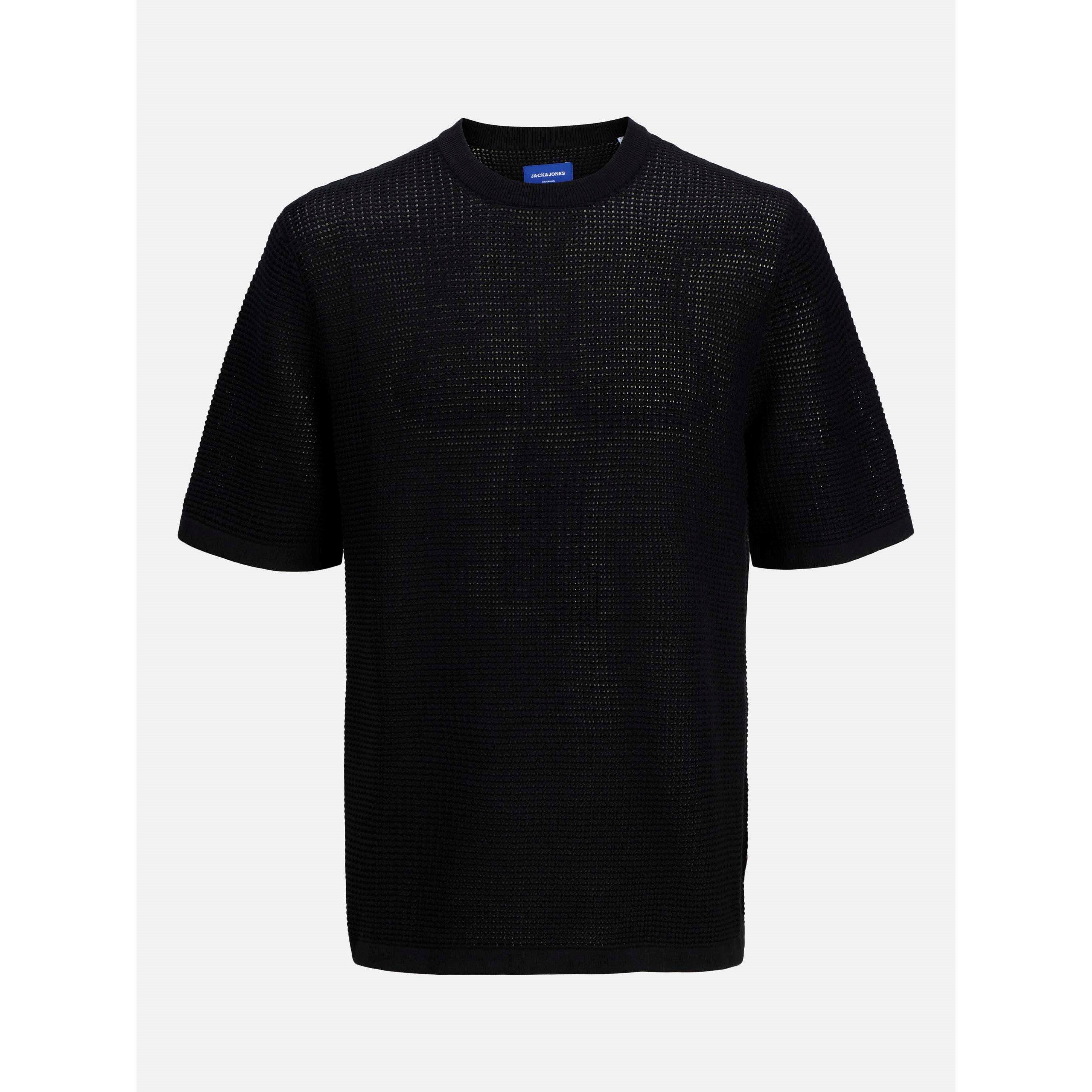 Jack And Jones Men's Knitted Crew Sweatshirt - Black - 2XL