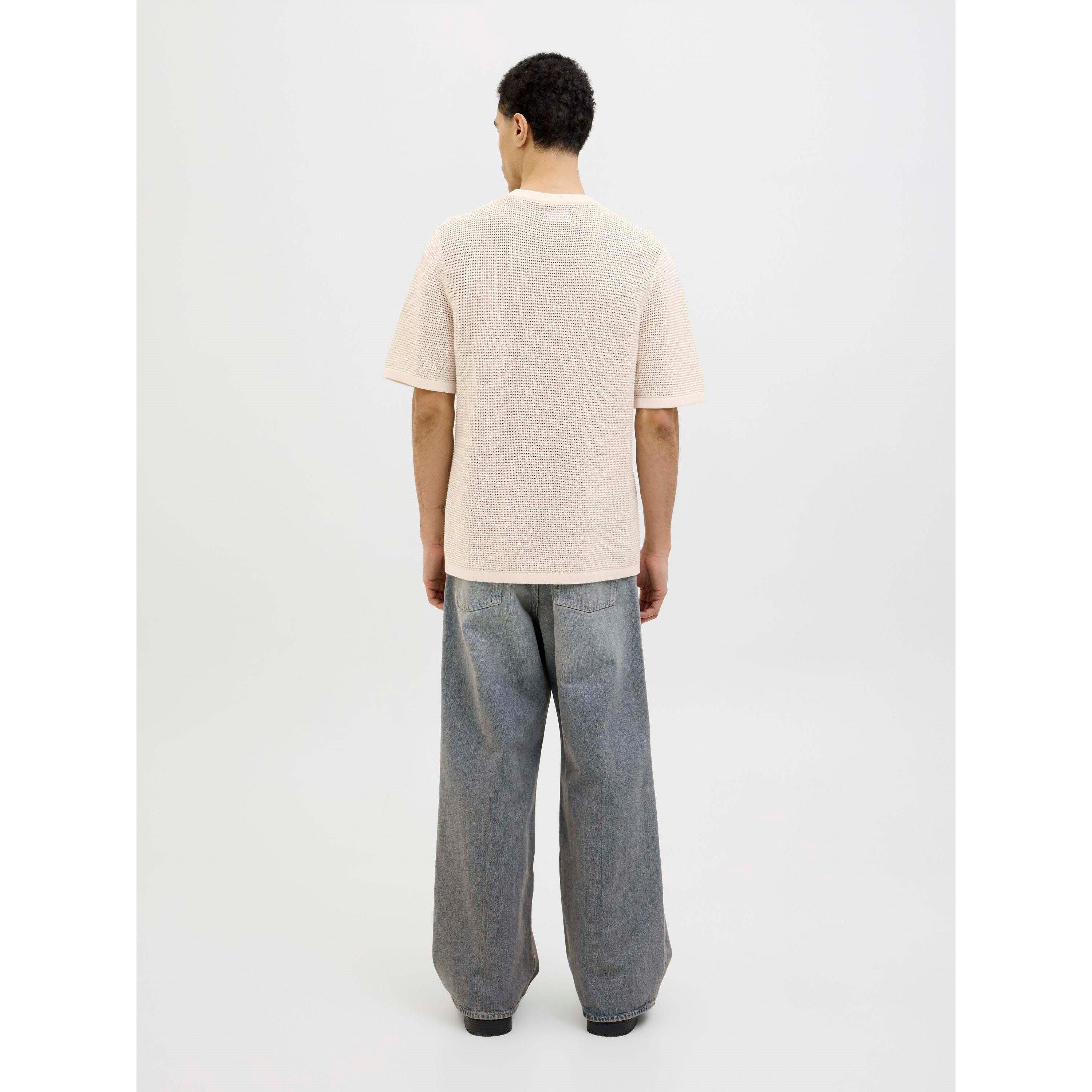 Sea Salt - Jack and Jones - Men's Knitted Crew Sweatshirt - 4