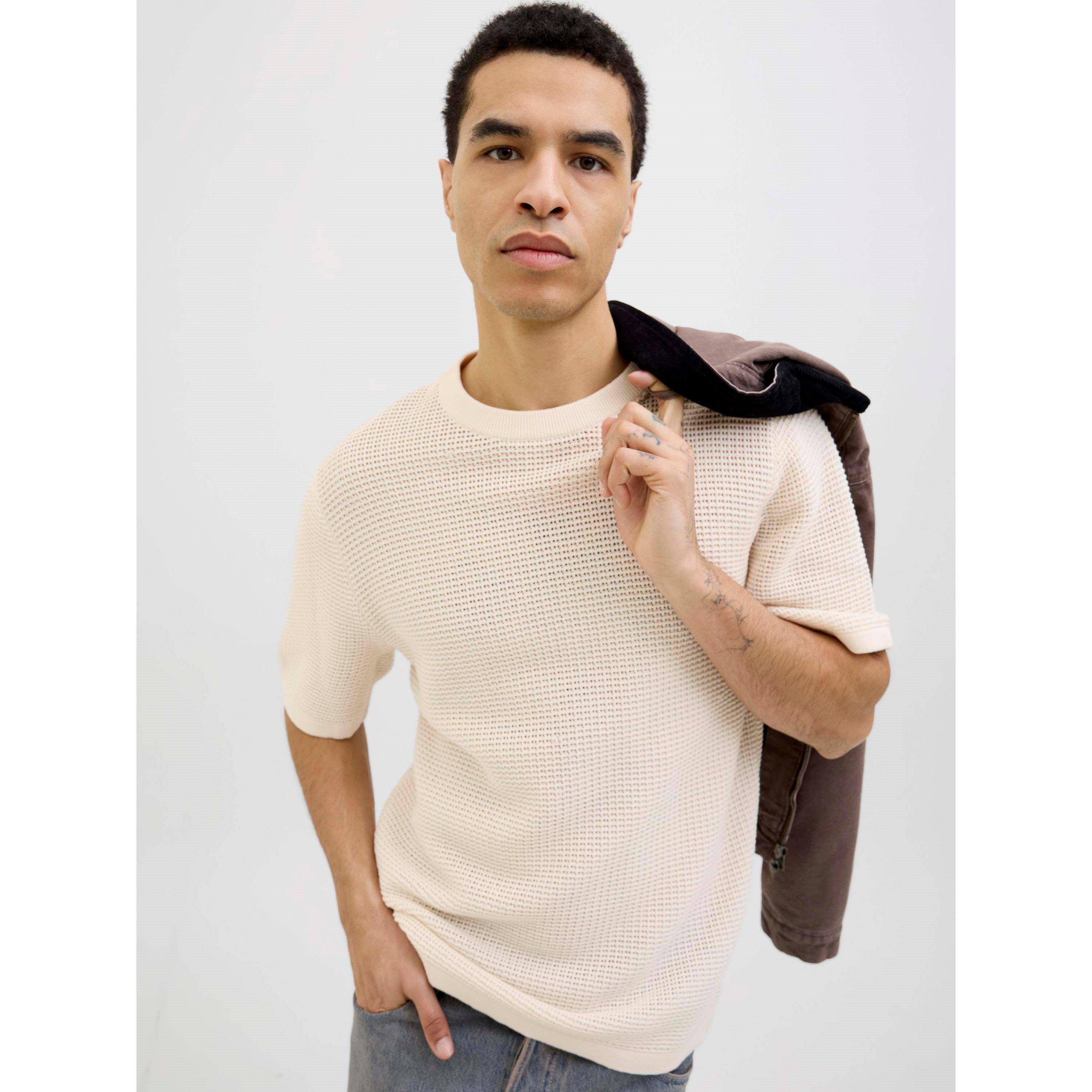 Sea Salt - Jack and Jones - Men's Knitted Crew Sweatshirt - 7