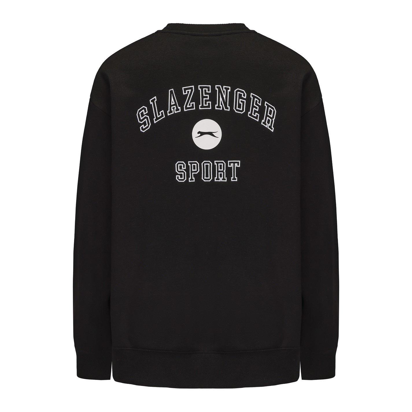 Black - Slazenger - Fleece Large Logo Sweater Mens - 2