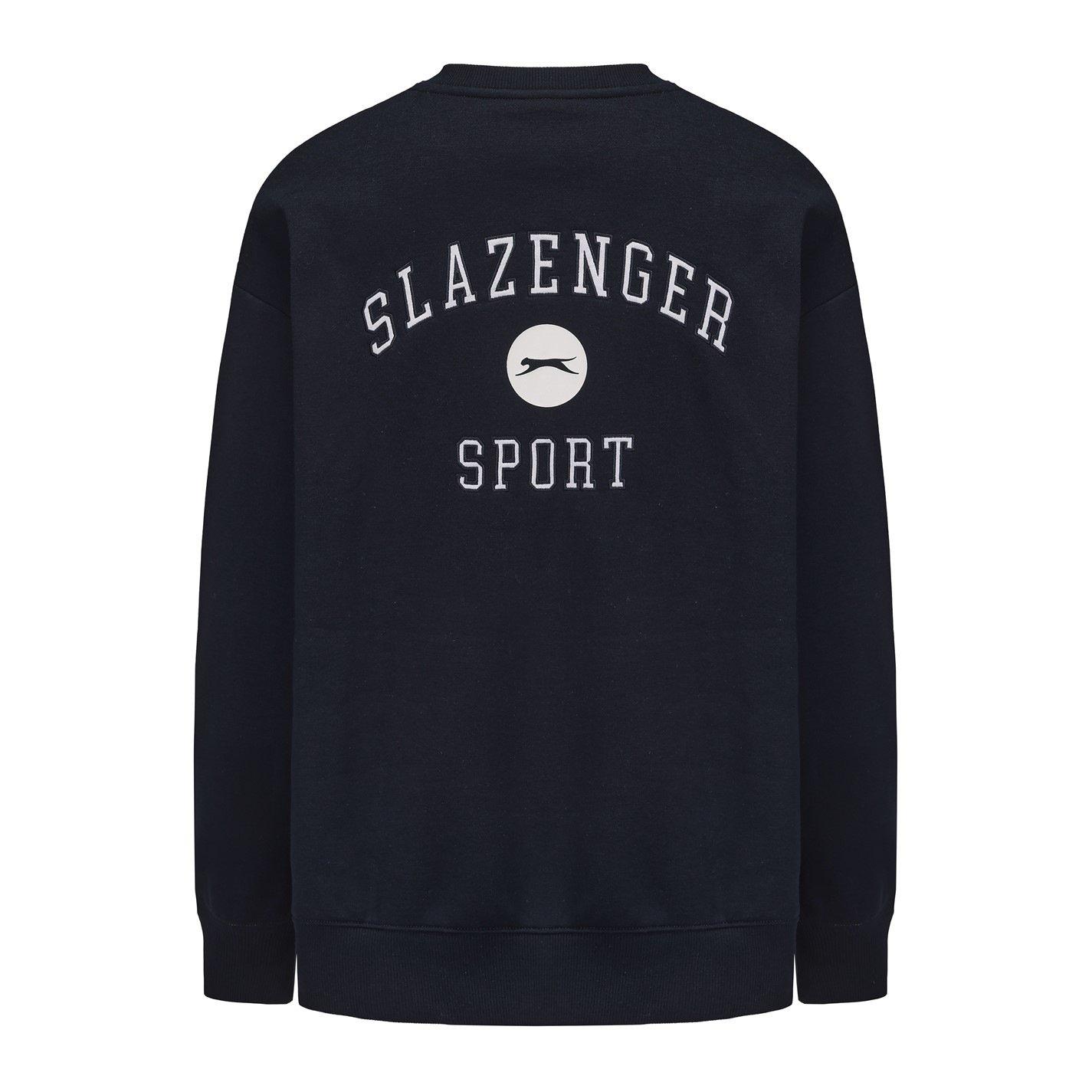 Navy - Slazenger - Fleece Large Logo Sweater Mens - 2