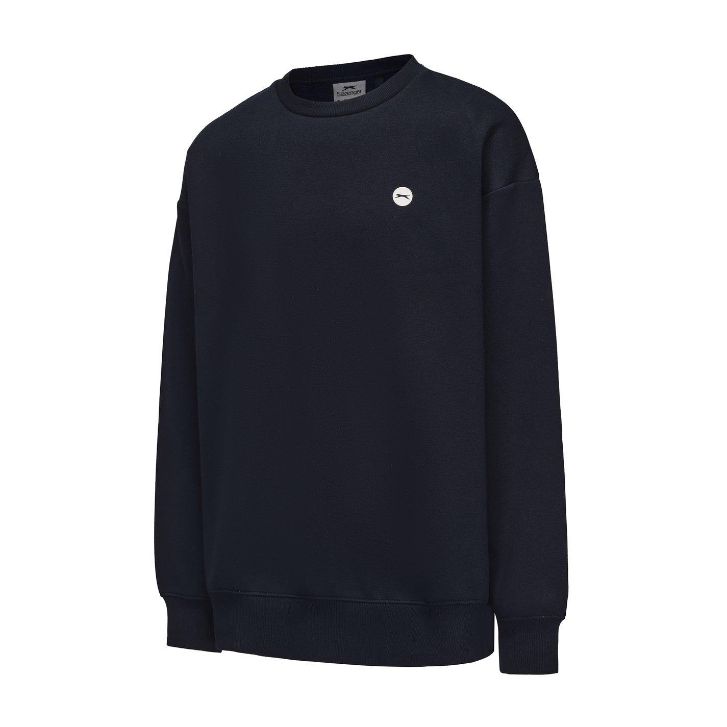 Navy - Slazenger - Fleece Large Logo Sweater Mens - 3