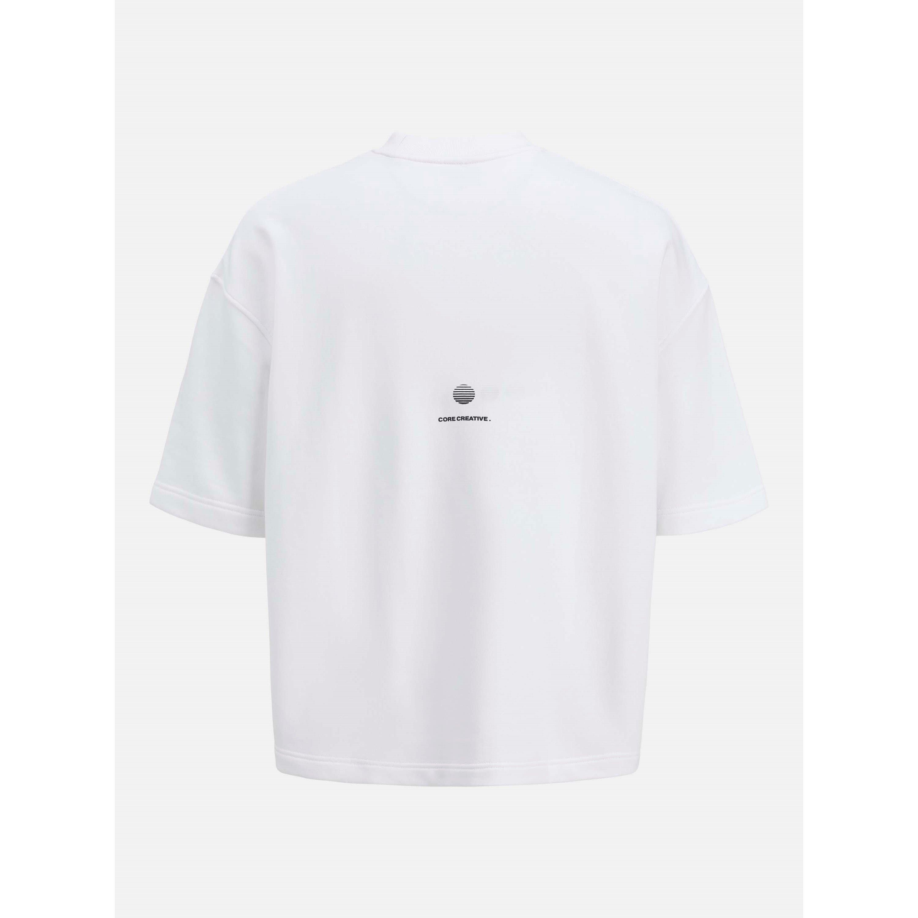 Strahlendes Weiß - Jack and Jones - Men's Print Back Short Sleeve Crew Sweatshirt - 2