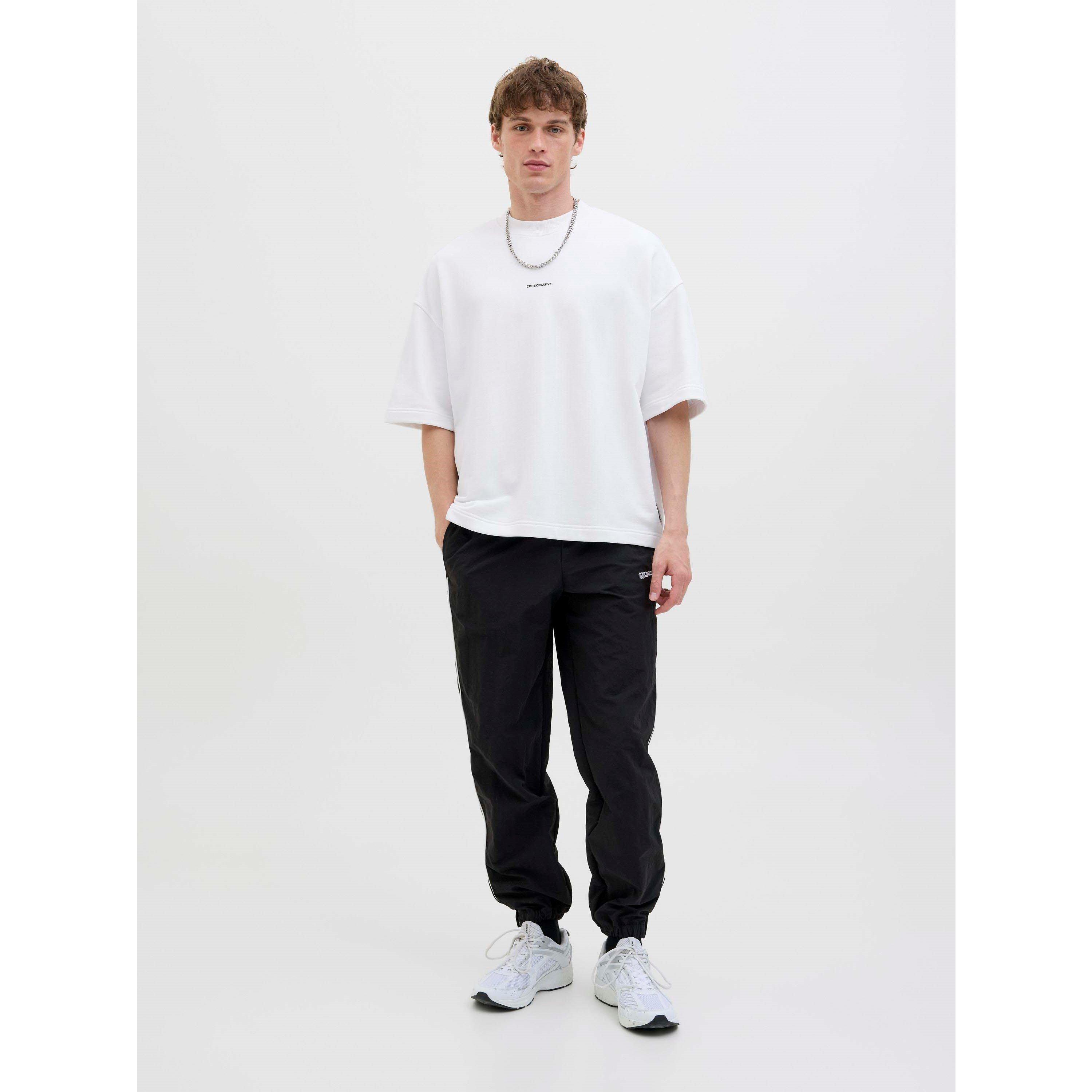 Strahlendes Weiß - Jack and Jones - Men's Print Back Short Sleeve Crew Sweatshirt - 8